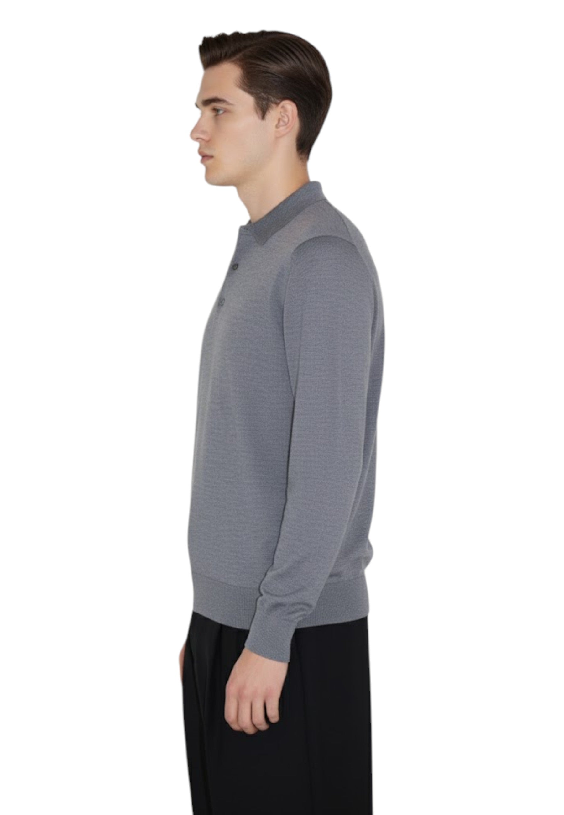 POLO A MANICA LUNGA Grigio Jean Paul