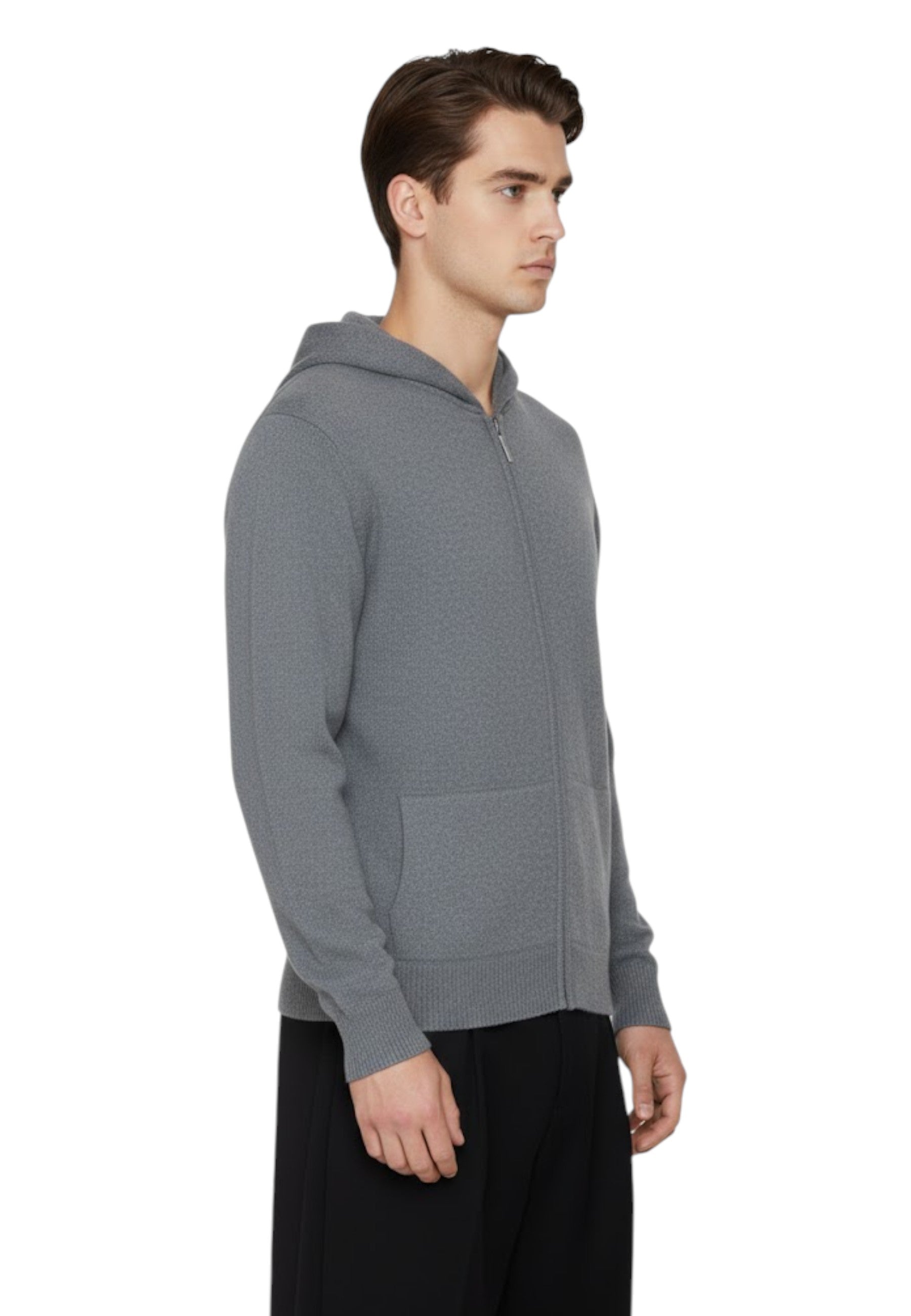 MAGLIE CON ZIP Grigio Della Spiga