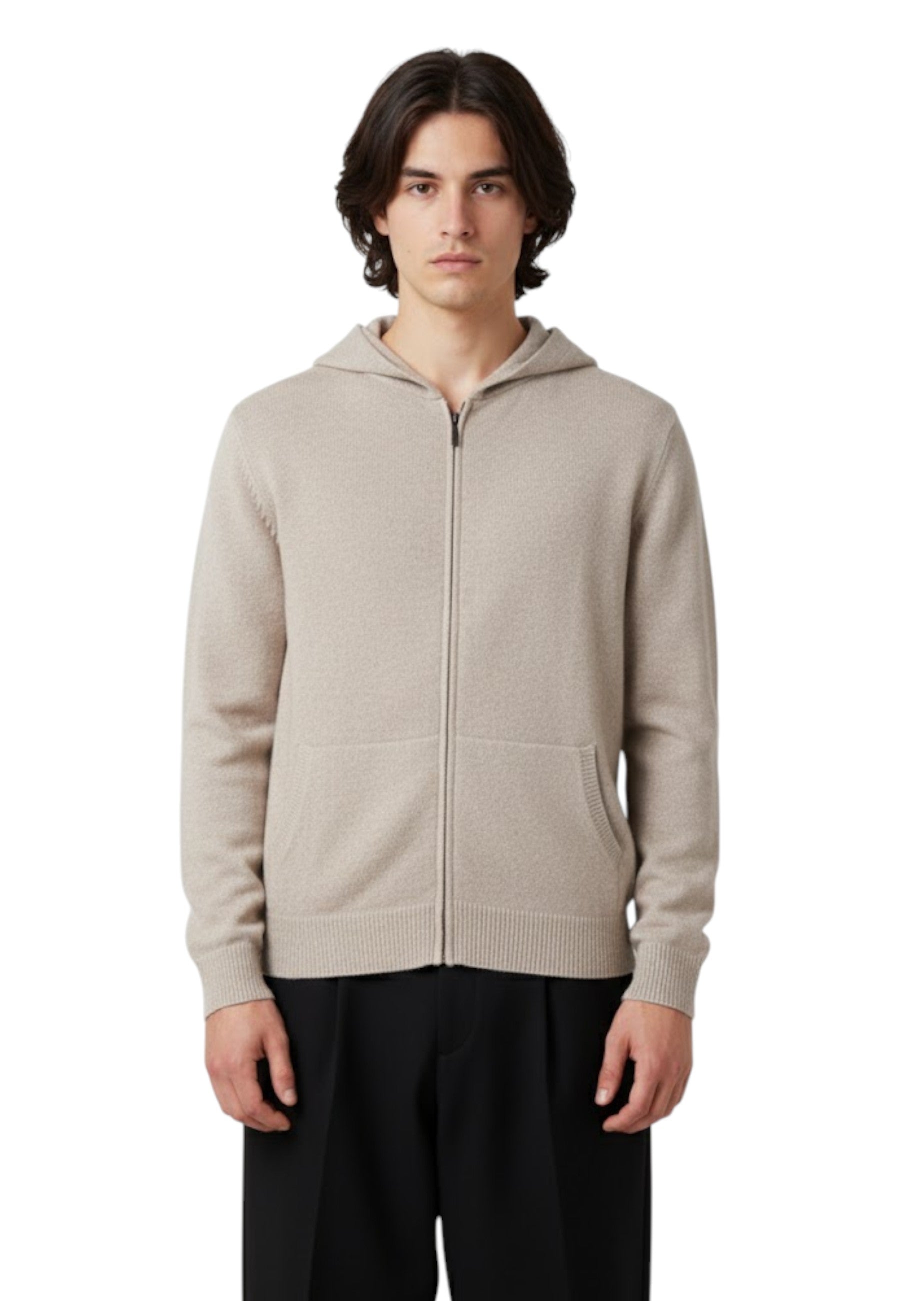MAGLIE CON ZIP Beige Della Spiga