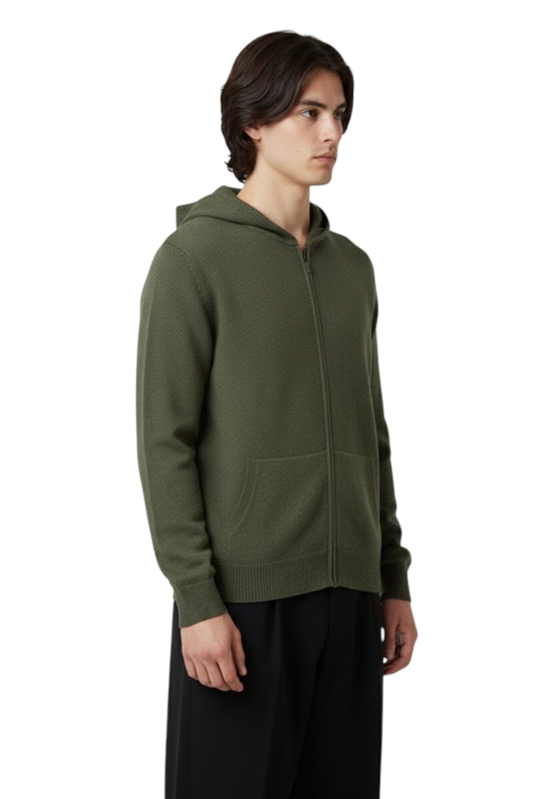 MAGLIE CON ZIP Verde Della Spiga