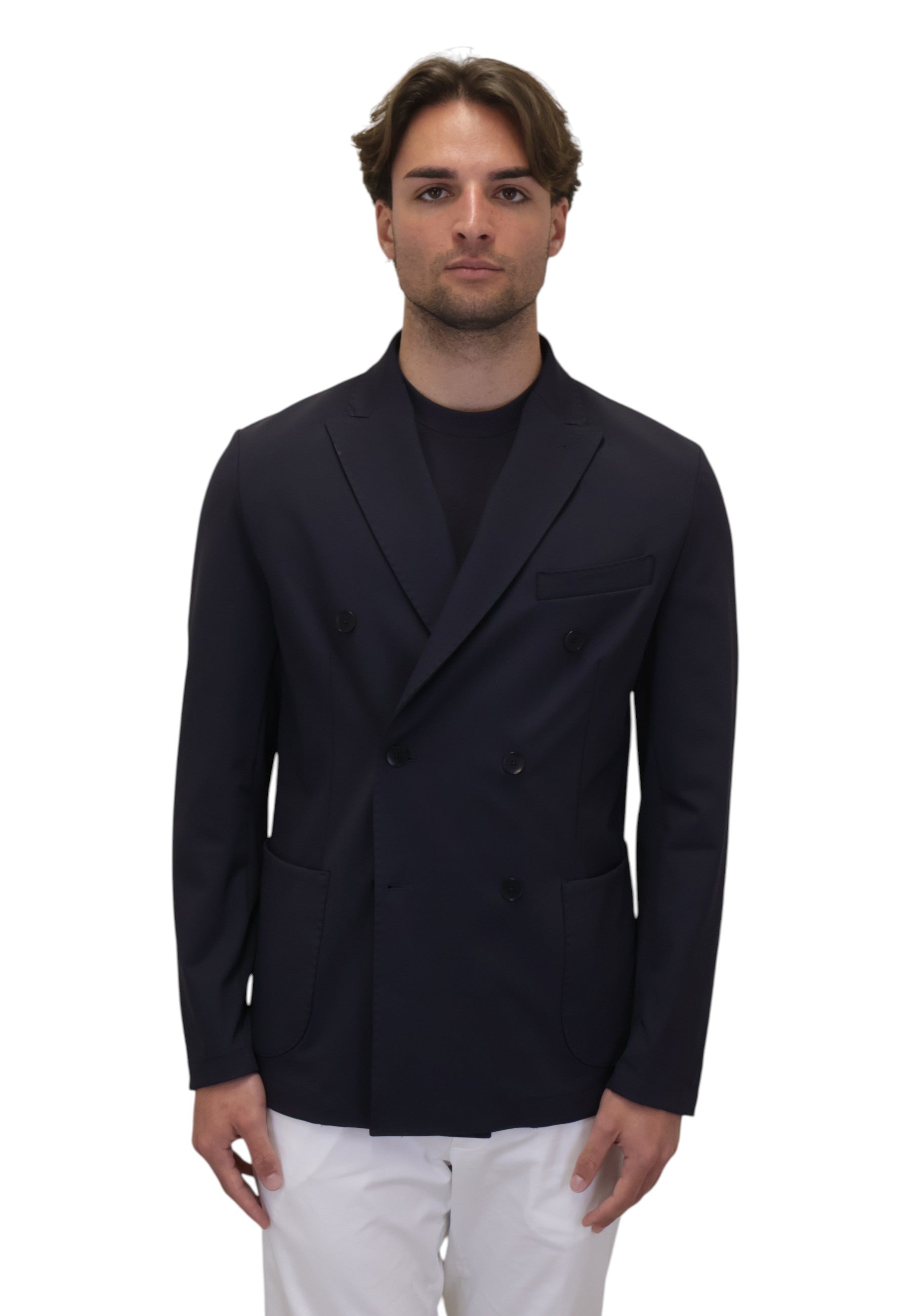BLAZER DOPPIOPETTO Blu Bottega Marchigiana