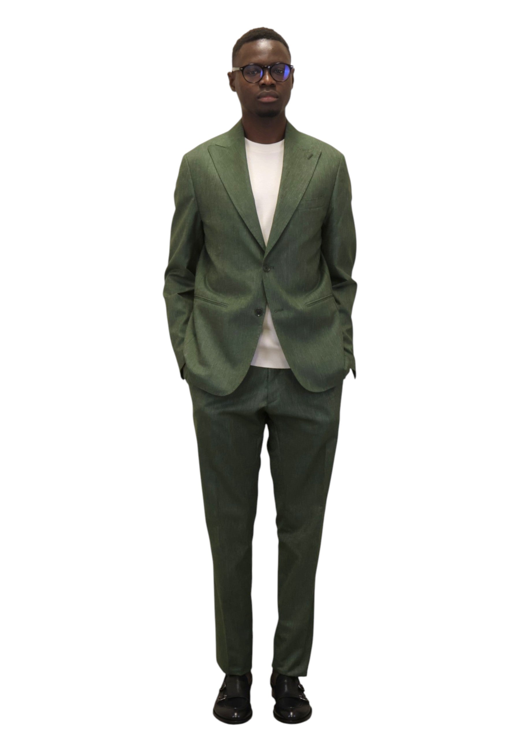 BLAZER MONOPETTO Verde Bottega Marchigiana
