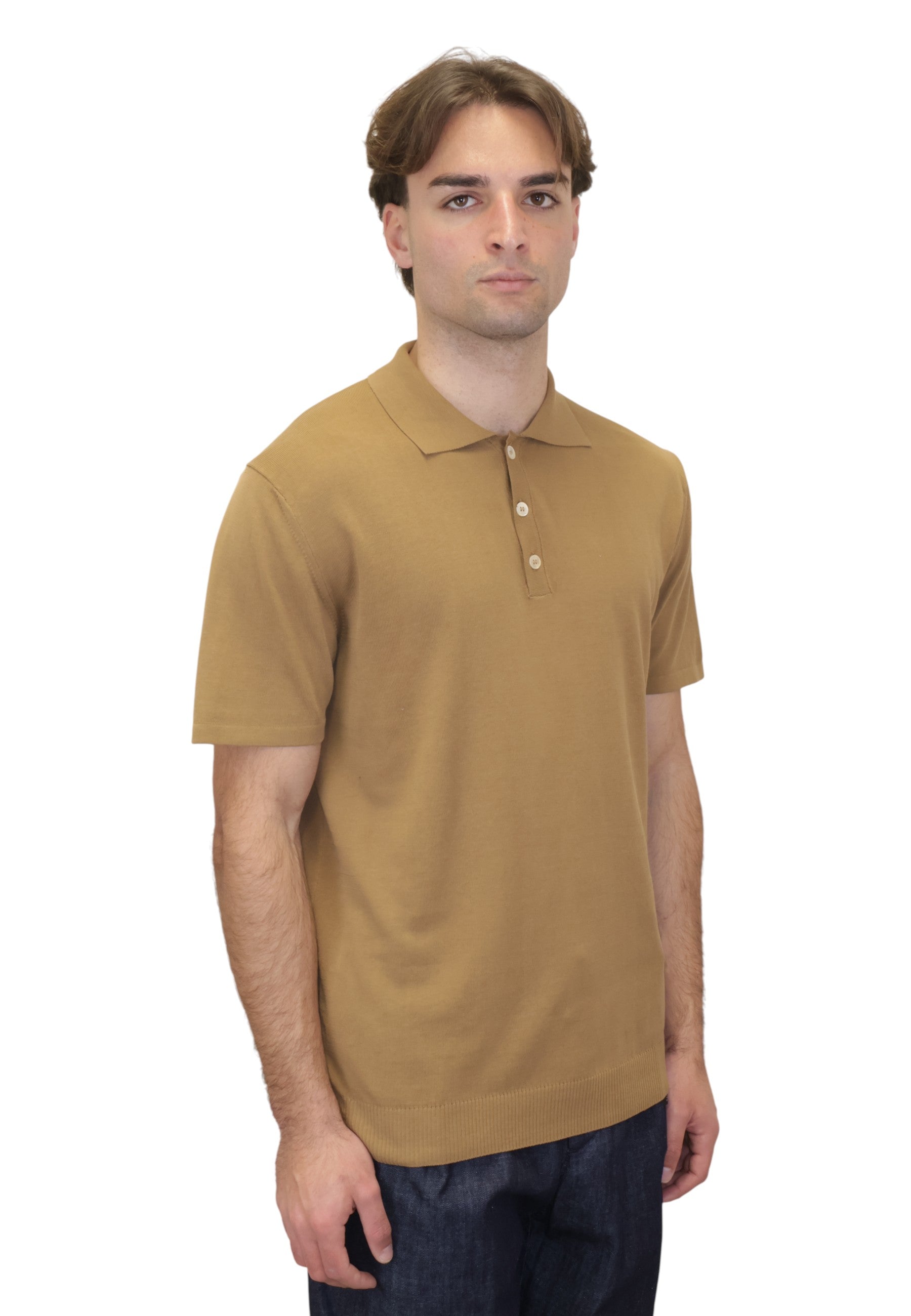 POLO A MANICA CORTA Beige Daniele Fiesoli