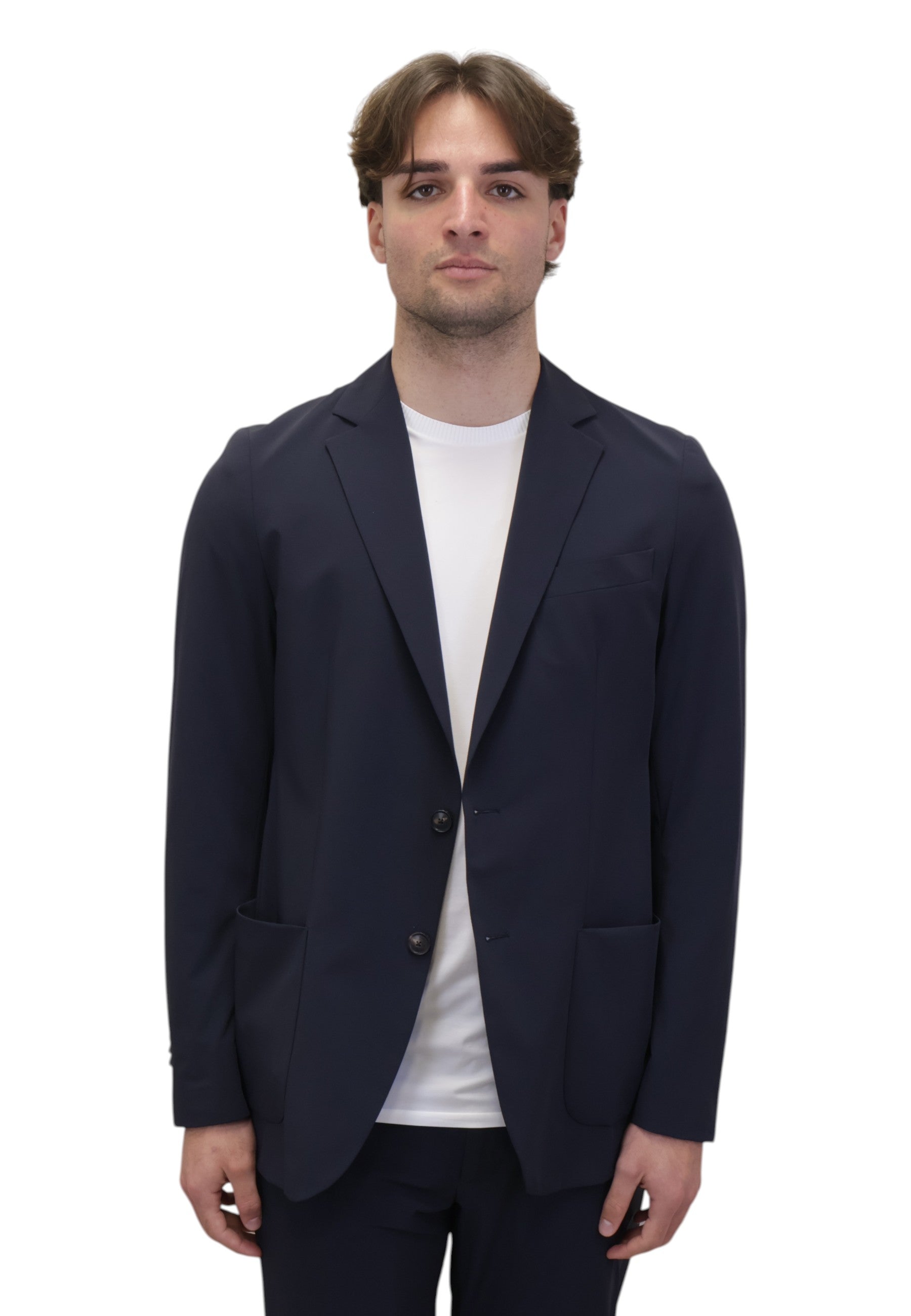 BLAZER MONOPETTO Blu Rrd