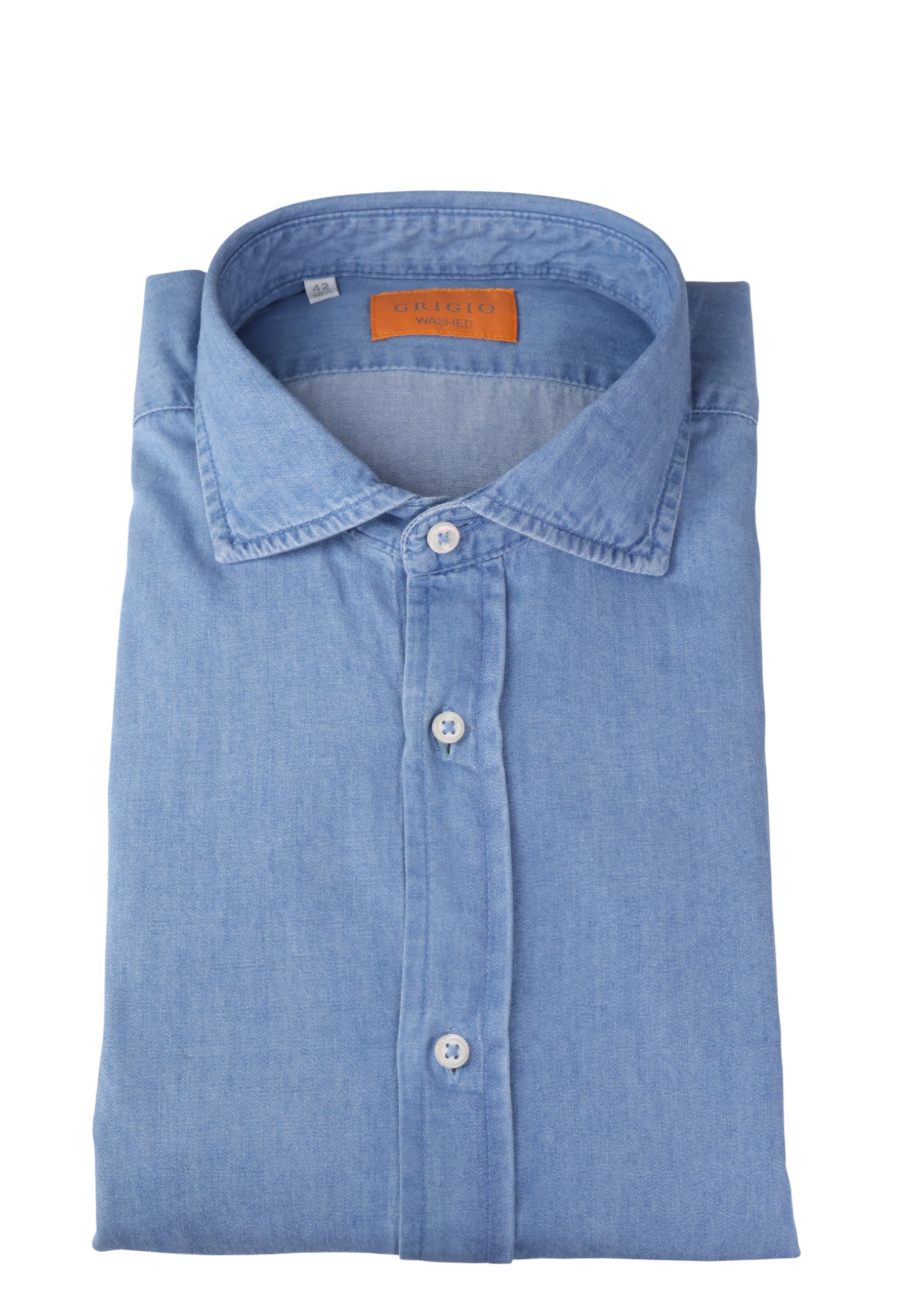 CAMICIE MANICA LUNGA Celeste Grigio