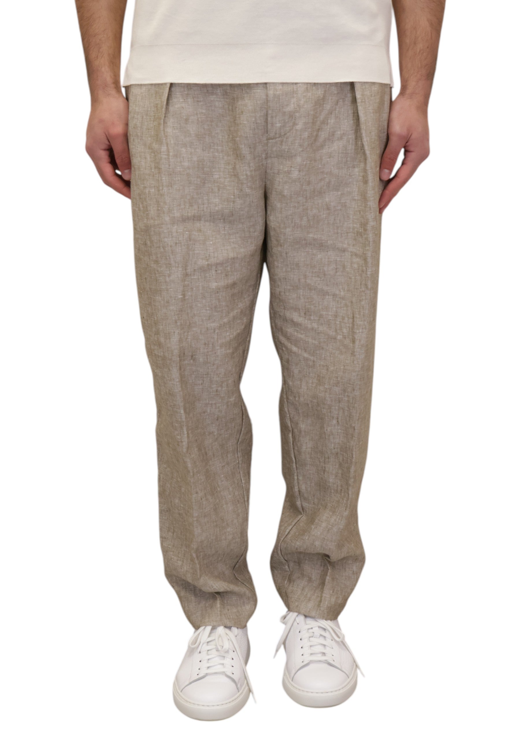 PANTALONI CON COULISSE Beige White Sand