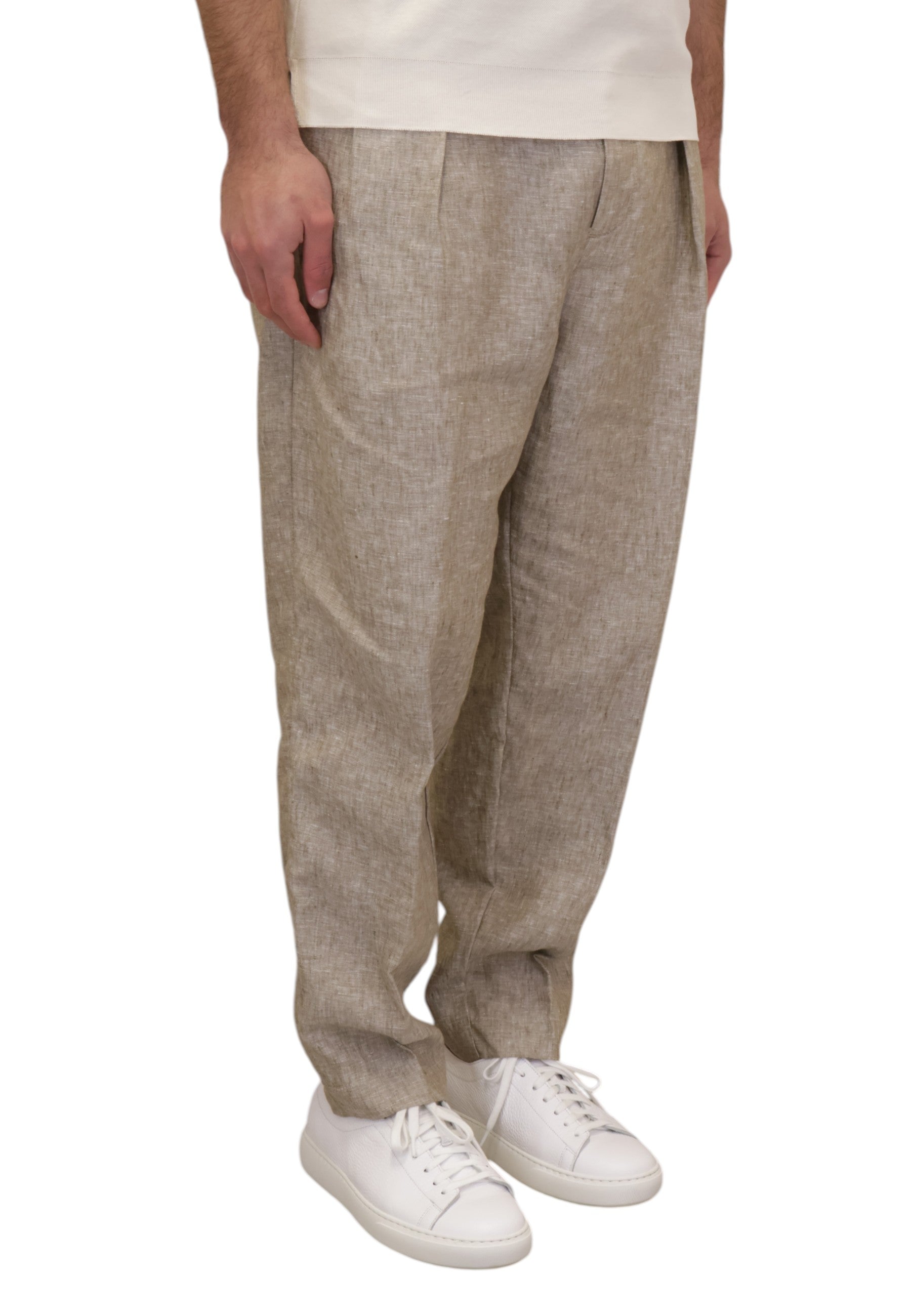 PANTALONI CON COULISSE Beige White Sand