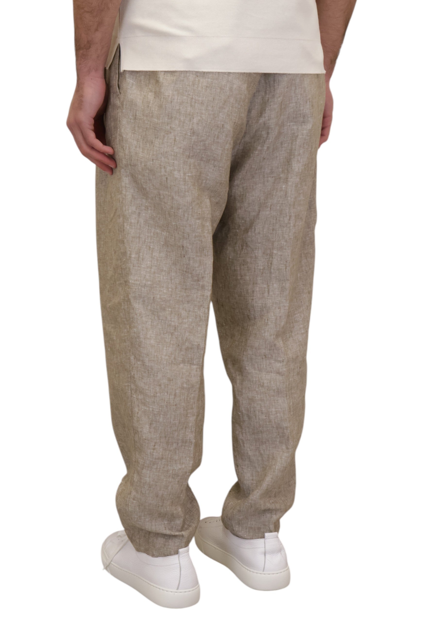 PANTALONI CON COULISSE Beige White Sand