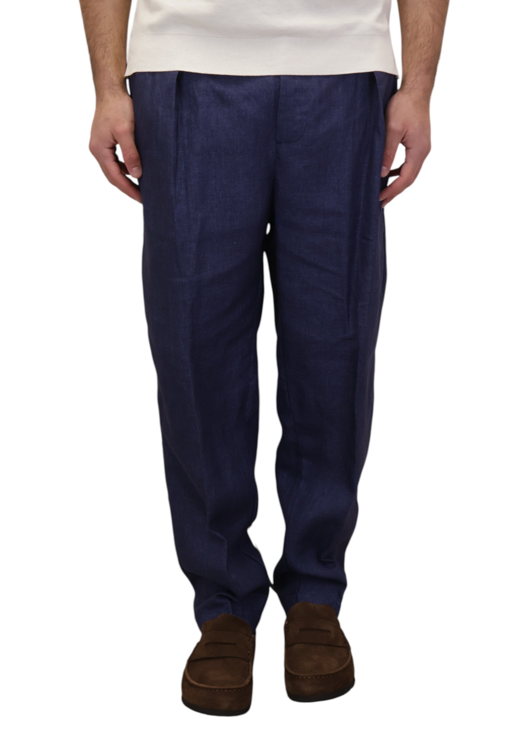 PANTALONI CON COULISSE Blu White Sand