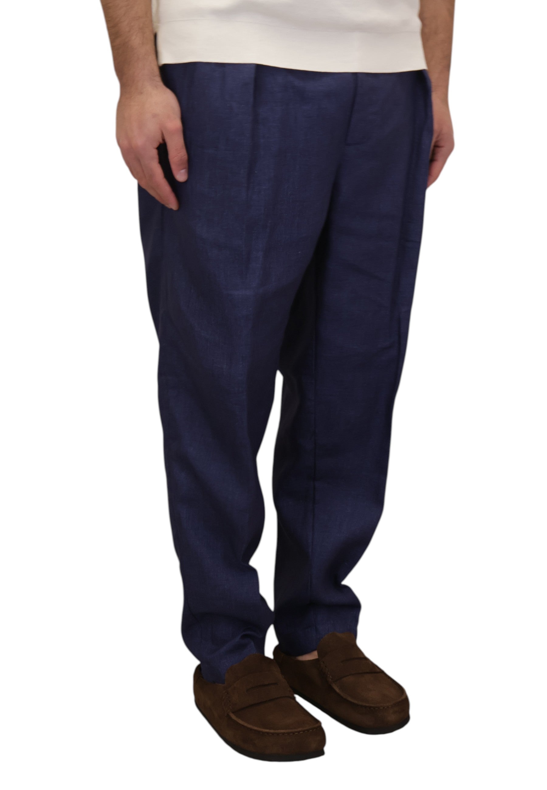 PANTALONI CON COULISSE Blu White Sand
