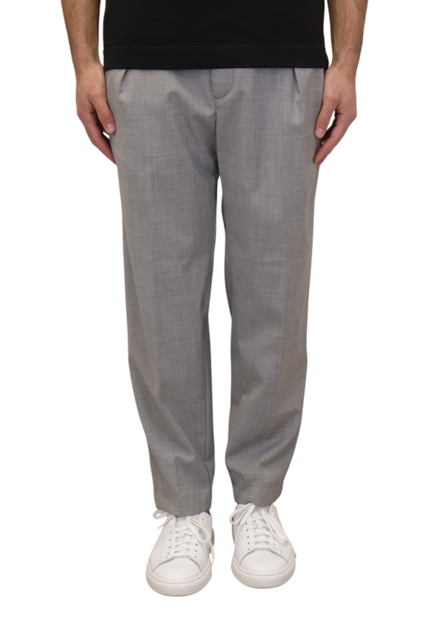 PANTALONI CON COULISSE Grigio White Sand