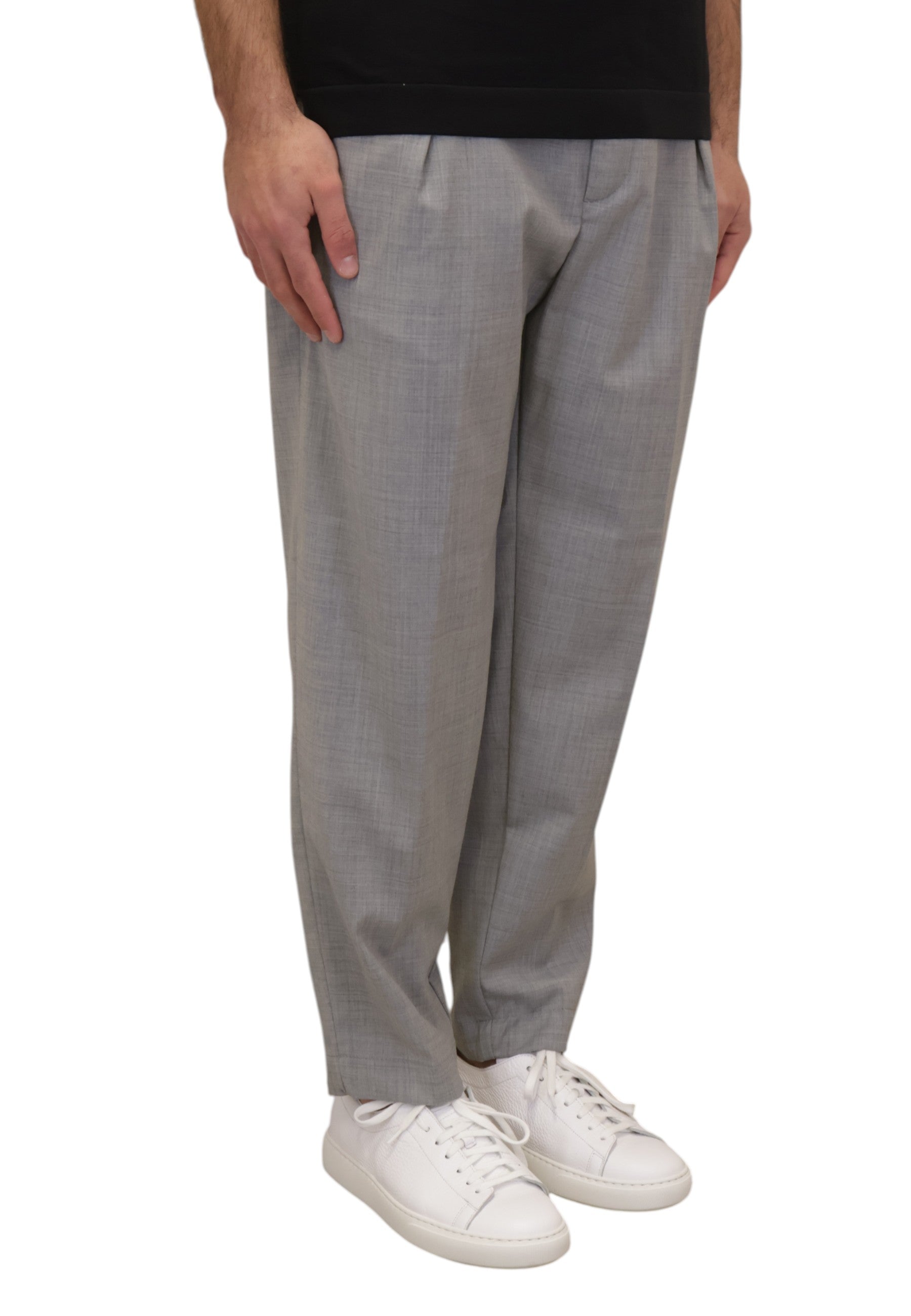 PANTALONI CON COULISSE Grigio White Sand