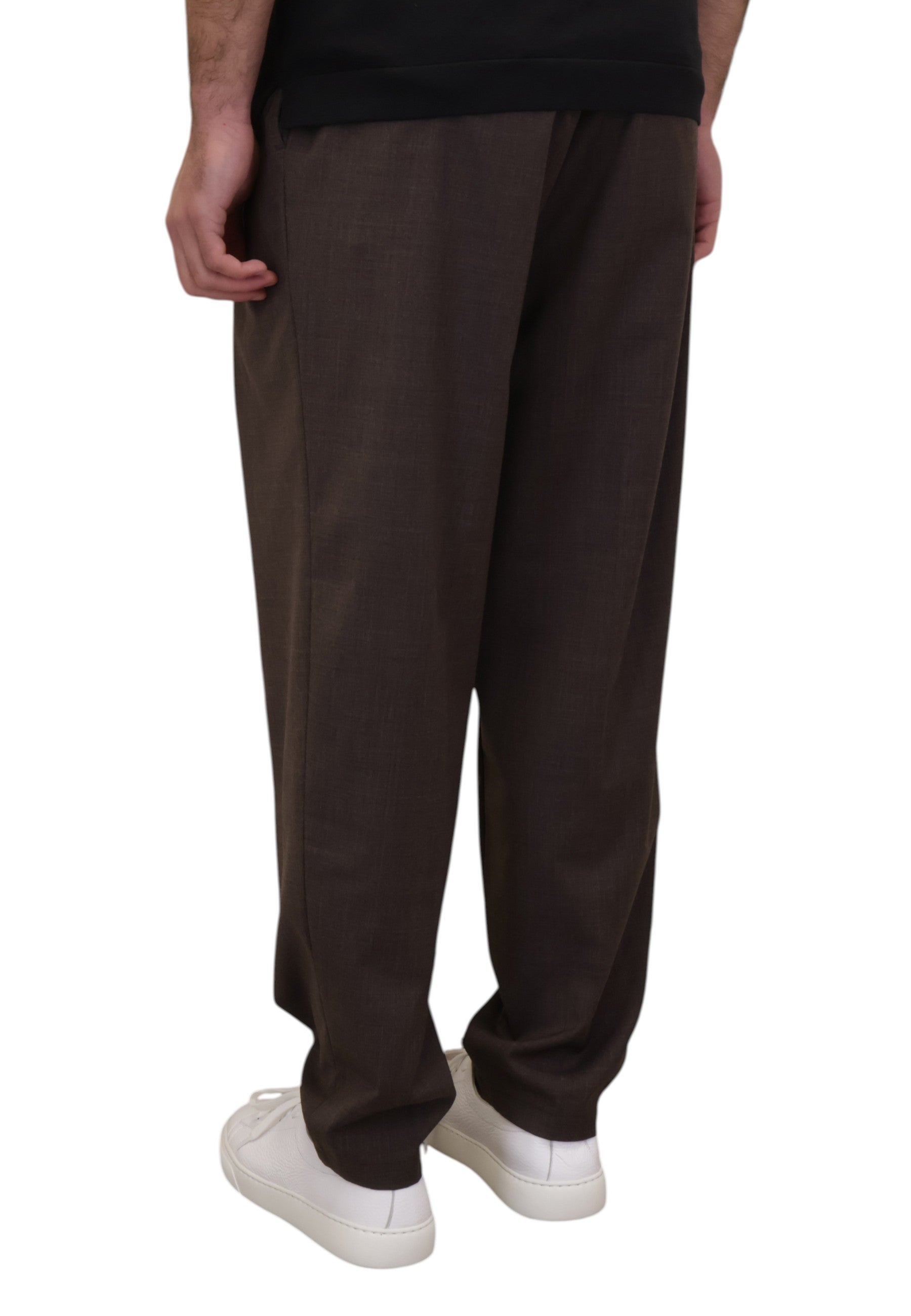 PANTALONI CON COULISSE Marrone White Sand