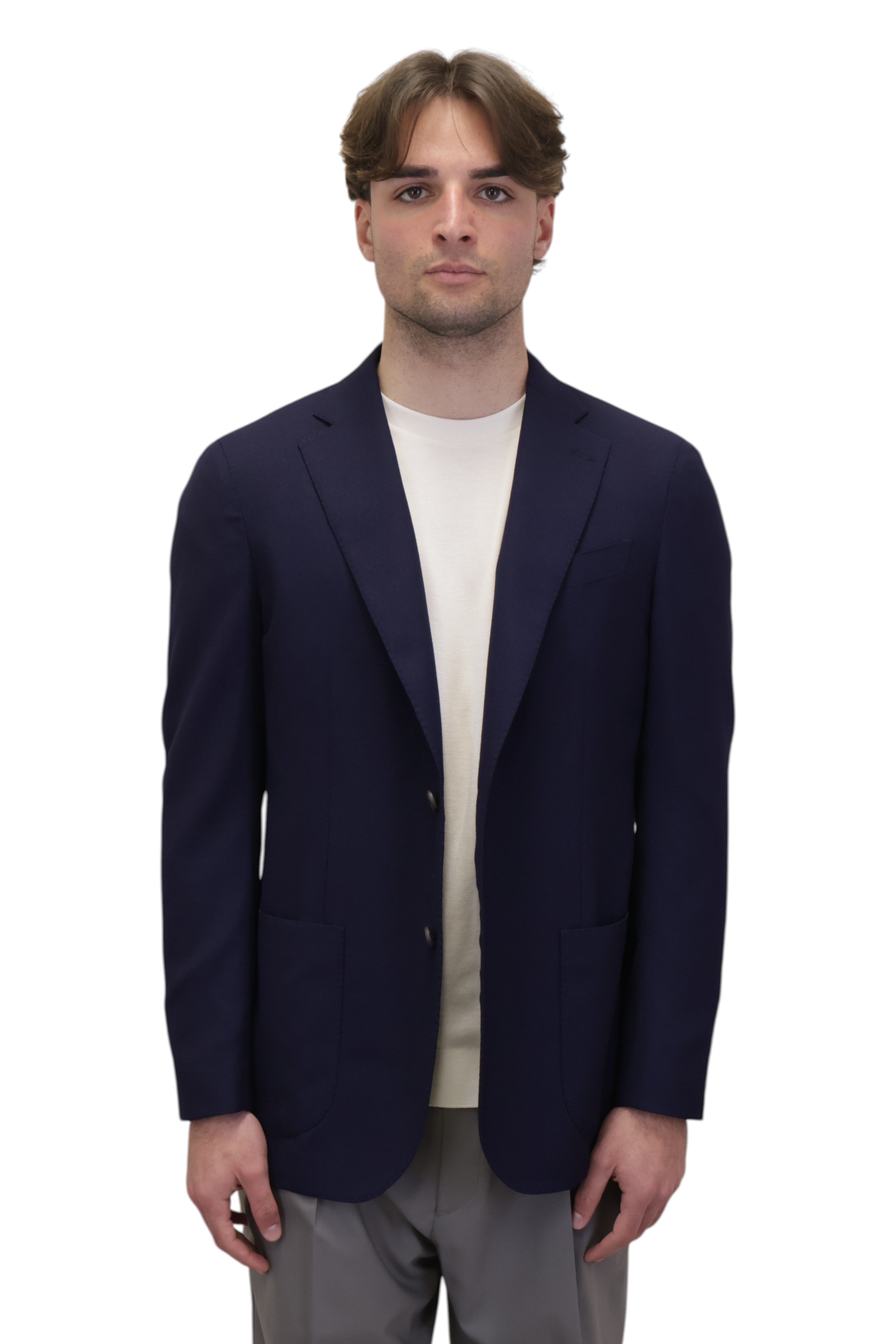 BLAZER MONOPETTO Blu Bagnoli
