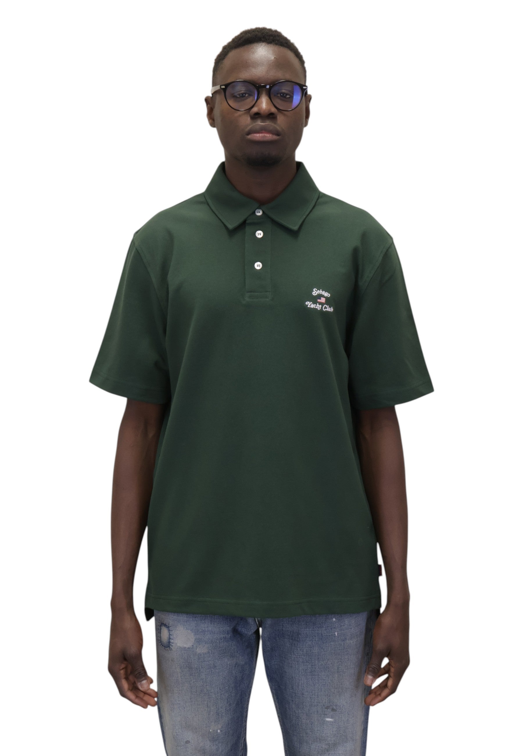 POLO A MANICA CORTA Verde Sebago