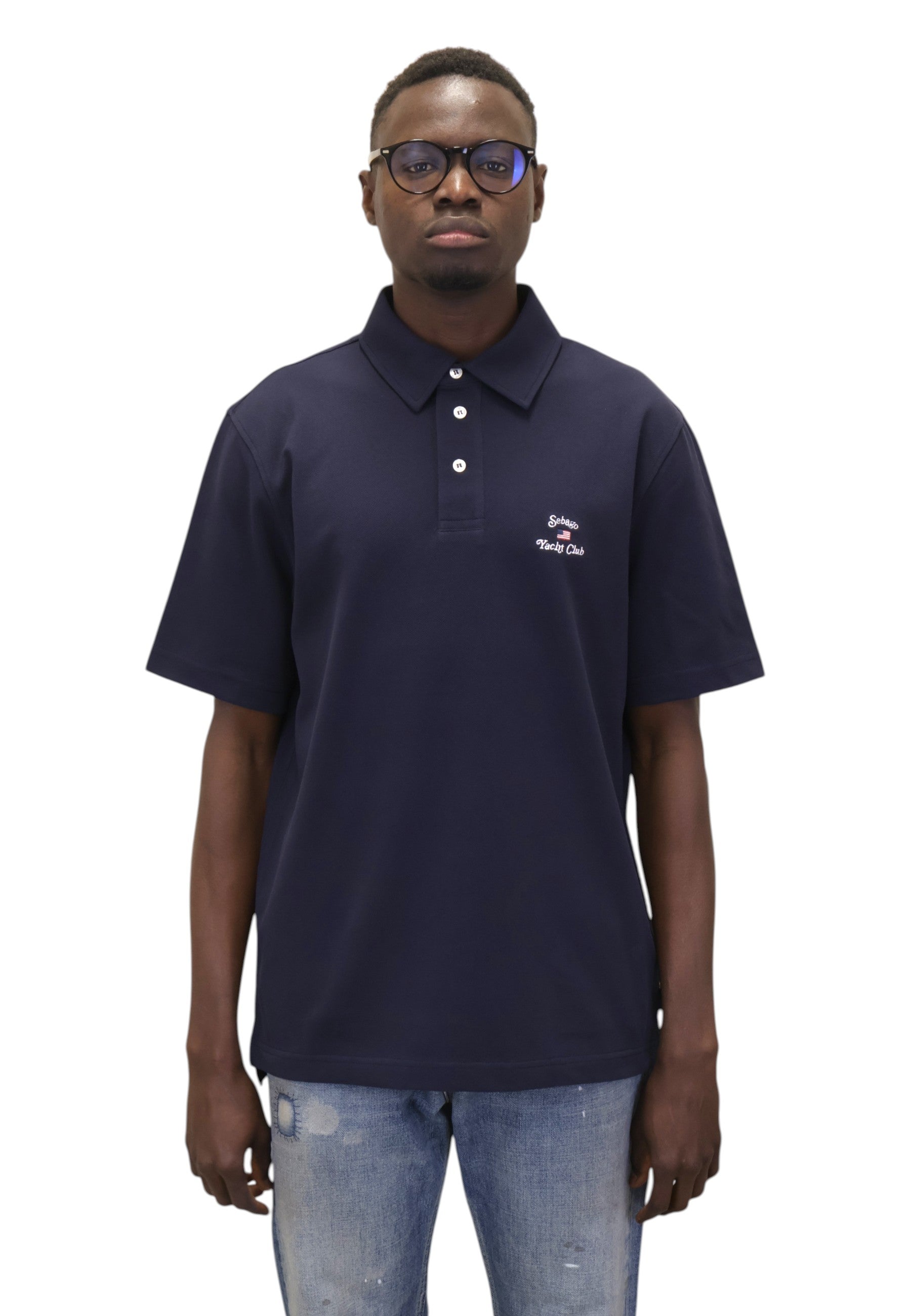 POLO A MANICA CORTA Blu Sebago
