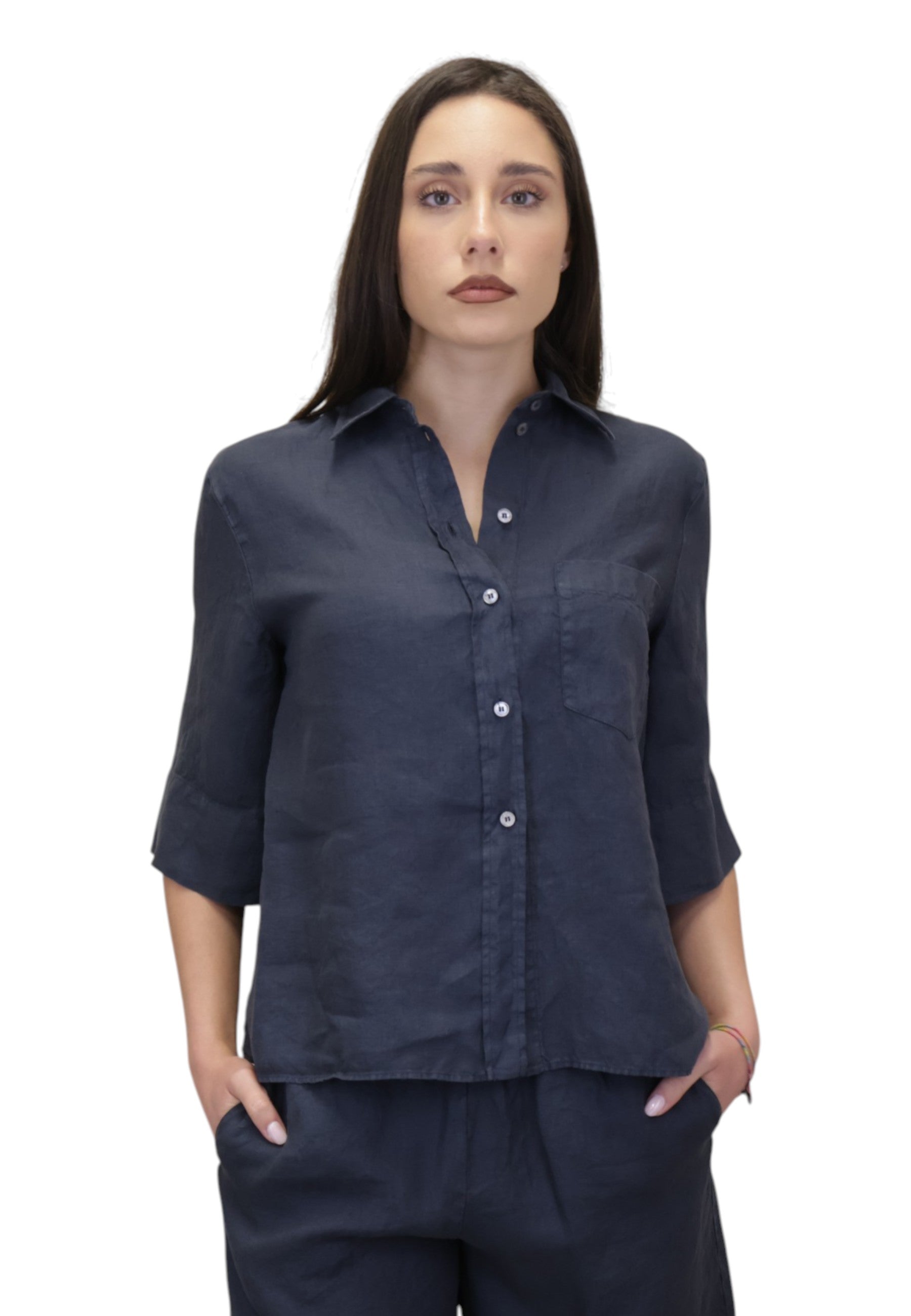 CAMICIE MANICA LUNGA Blu Academia