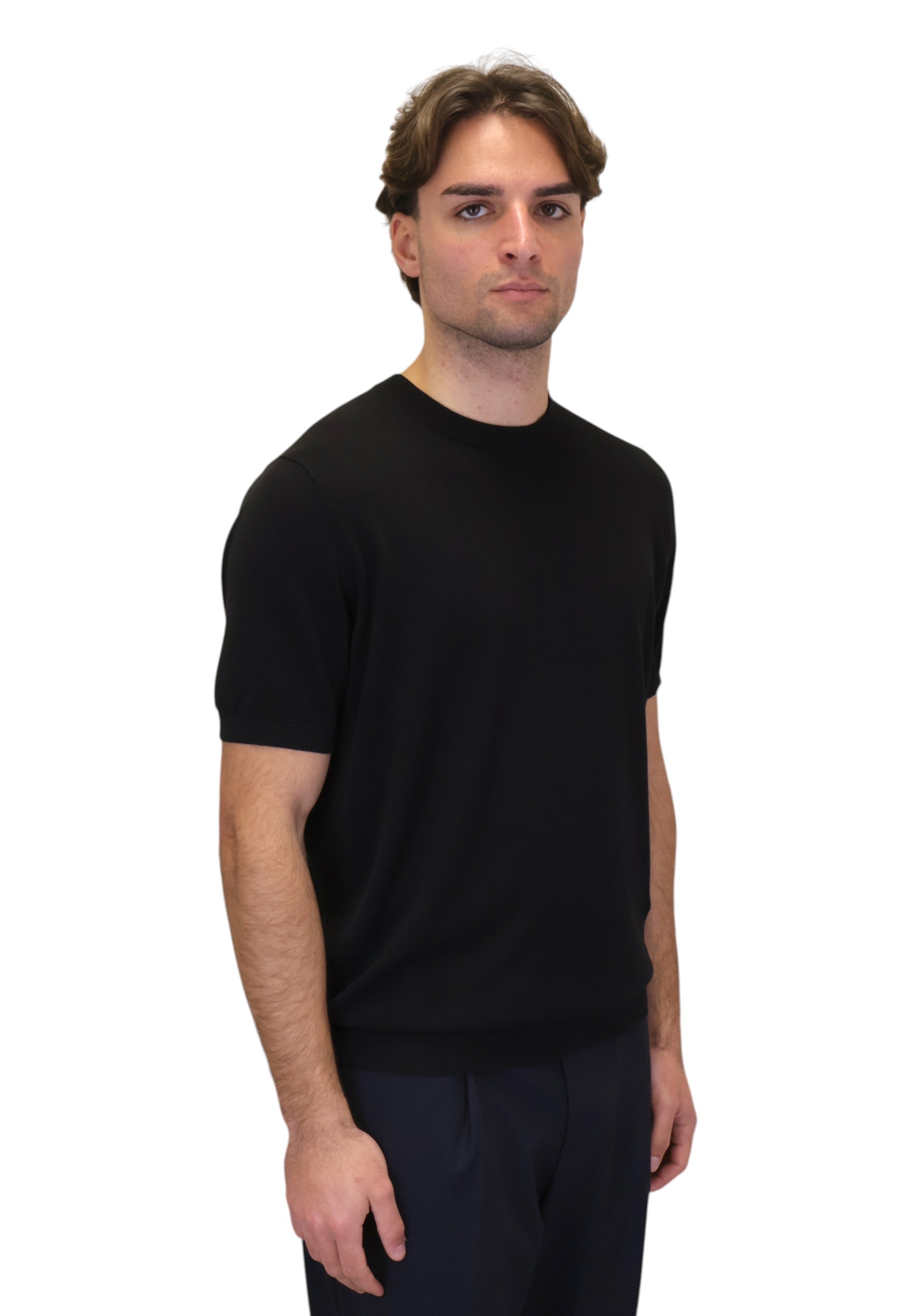 GIROCOLLO MANICA CORTA Nero Kangra