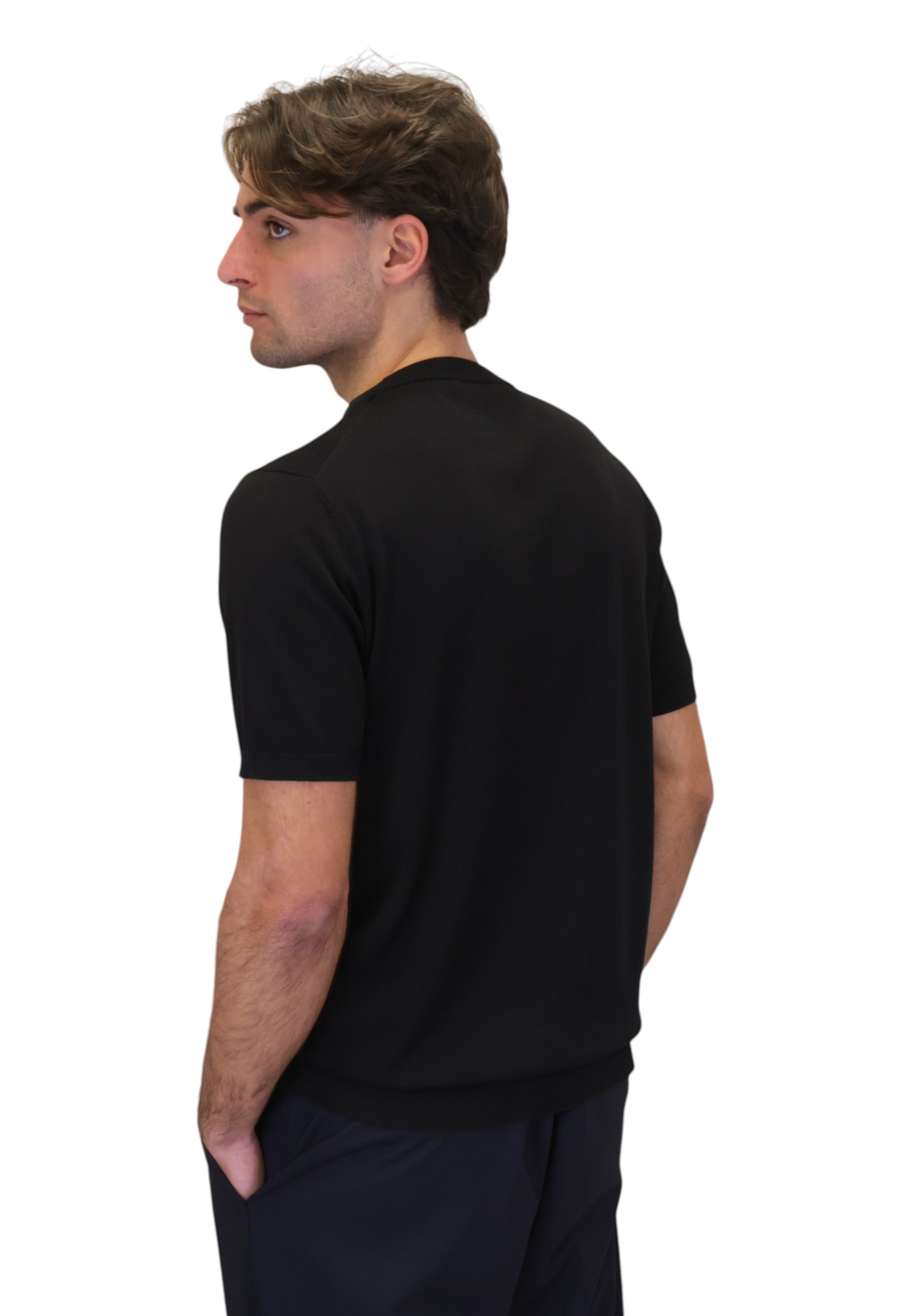 GIROCOLLO MANICA CORTA Nero Kangra