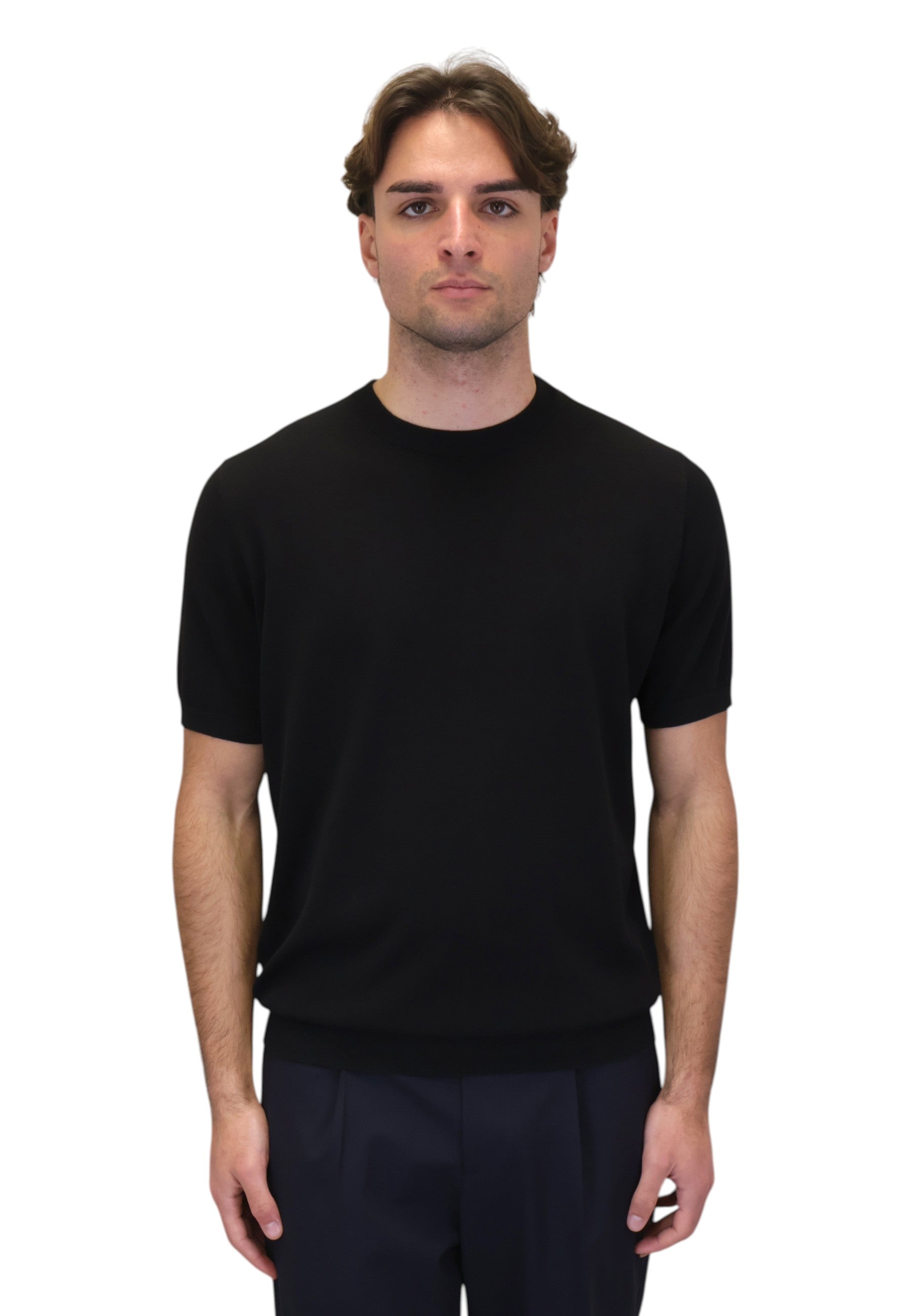 GIROCOLLO MANICA CORTA Nero Kangra