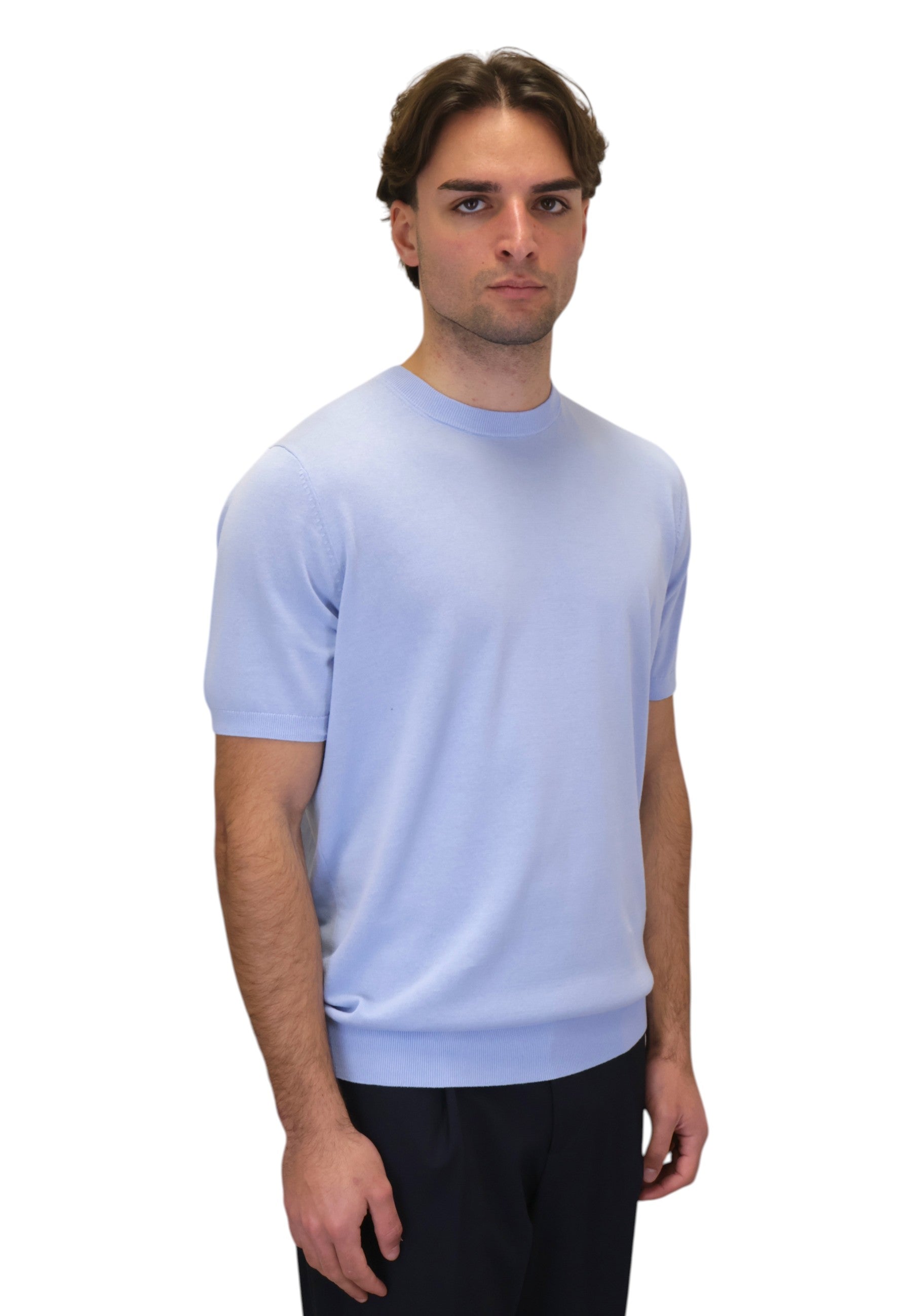 GIROCOLLO MANICA CORTA Celeste Kangra