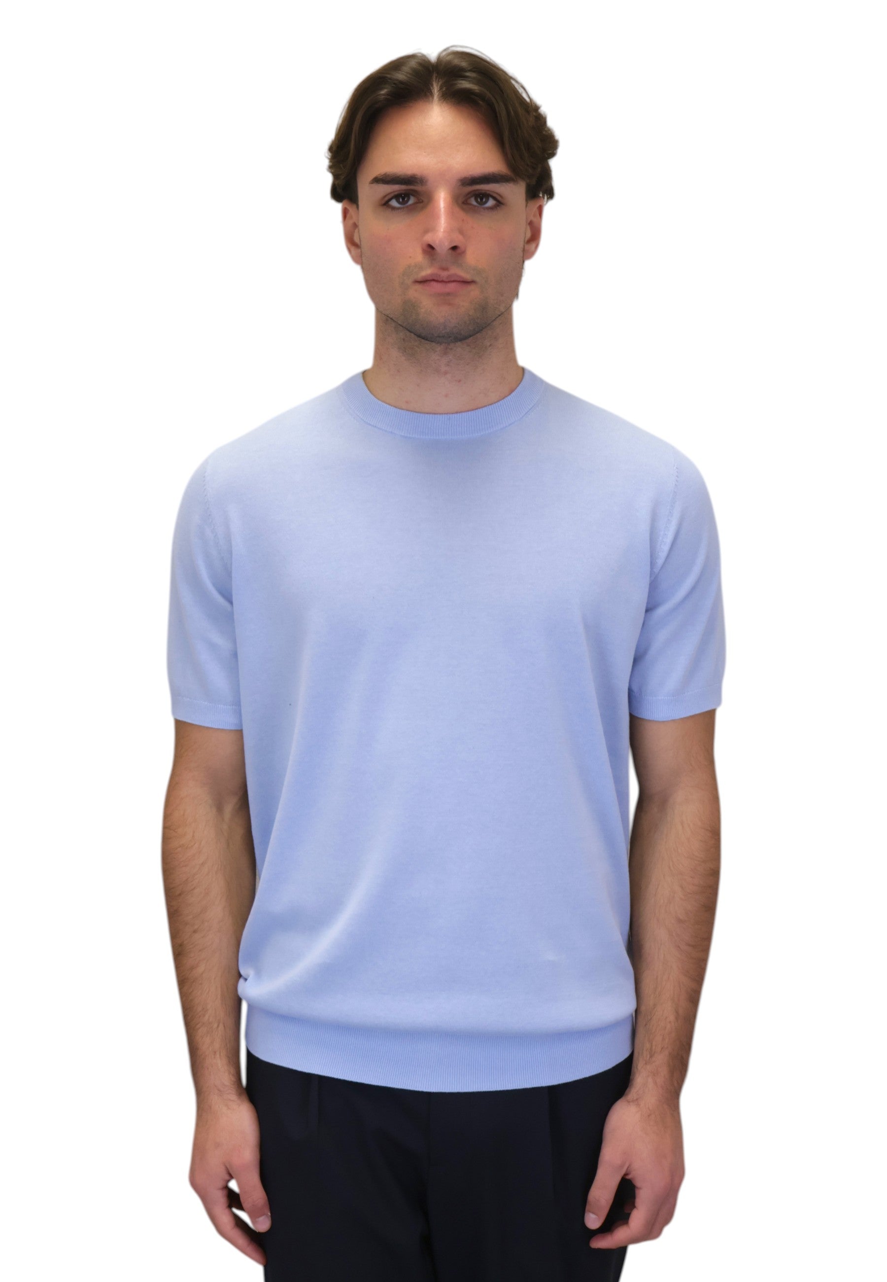 GIROCOLLO MANICA CORTA Celeste Kangra