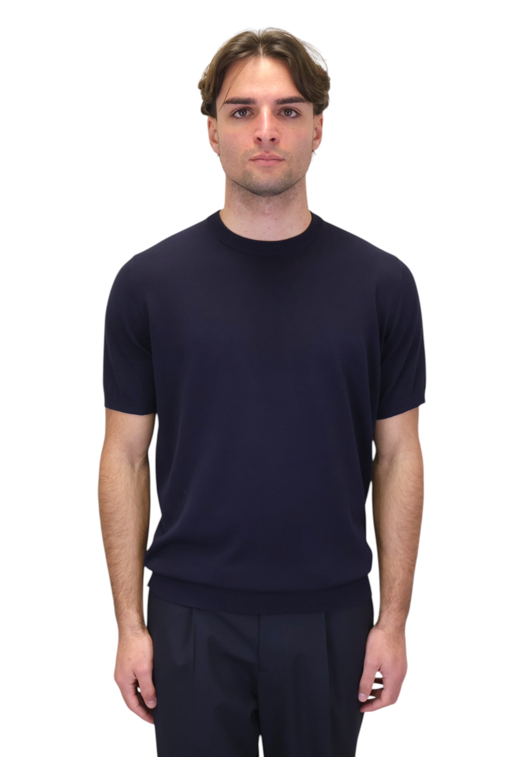 GIROCOLLO MANICA CORTA Blu Kangra