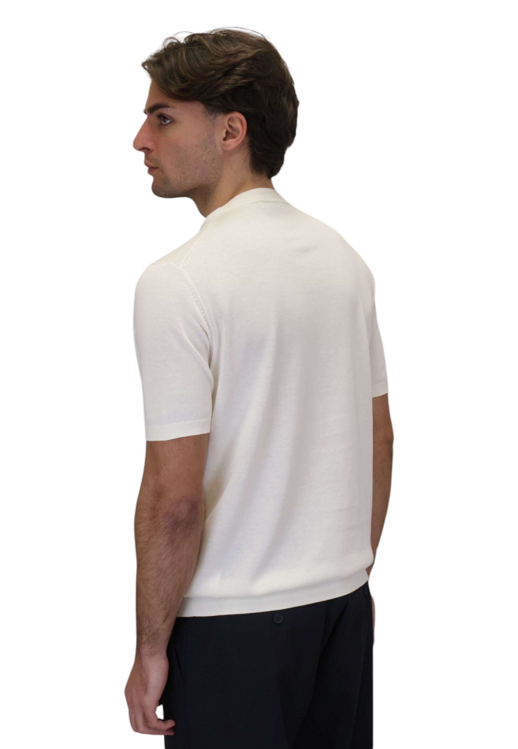 GIROCOLLO MANICA CORTA Panna Kangra