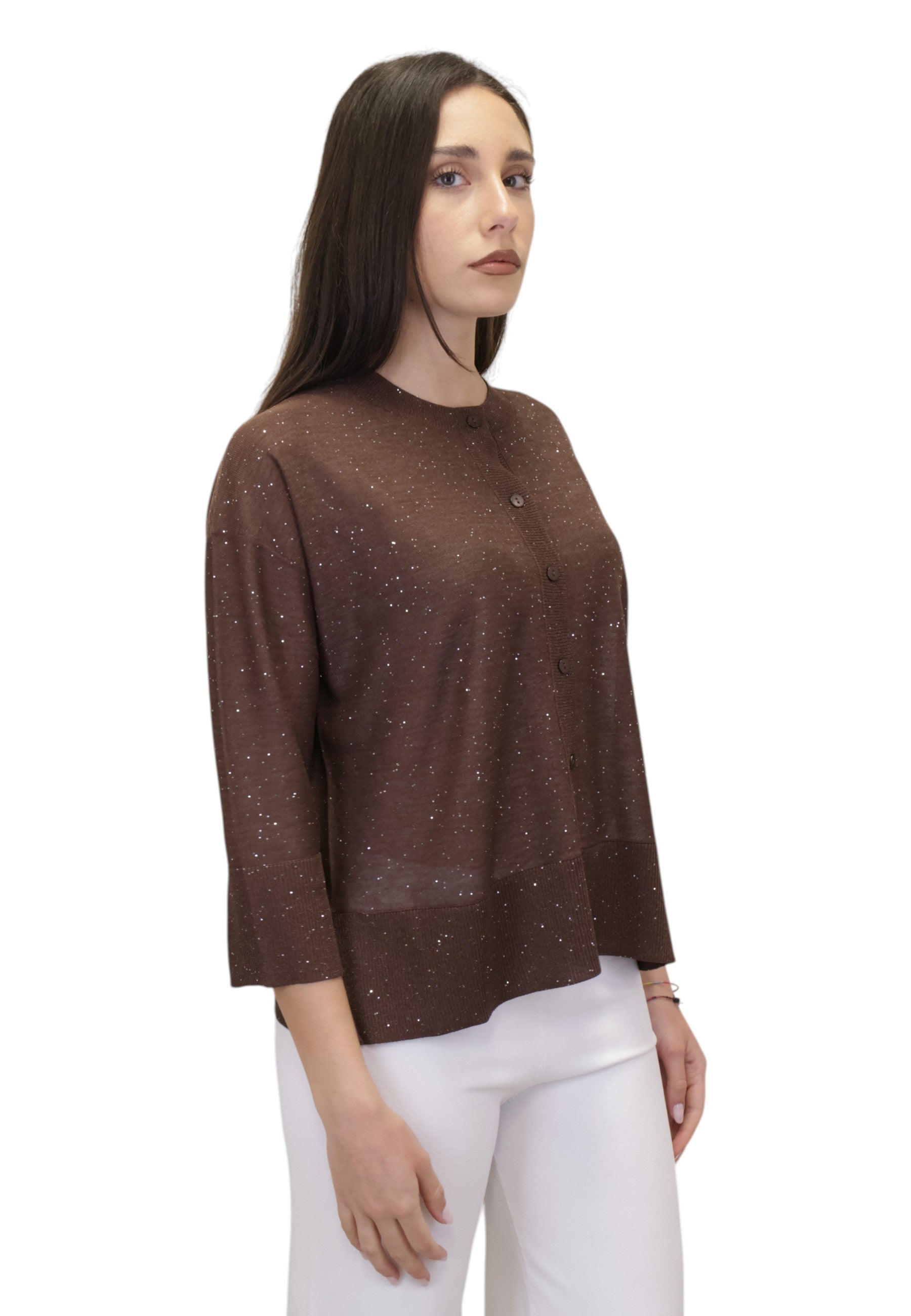 MAGLIE A SERAFINO Marrone Kangra