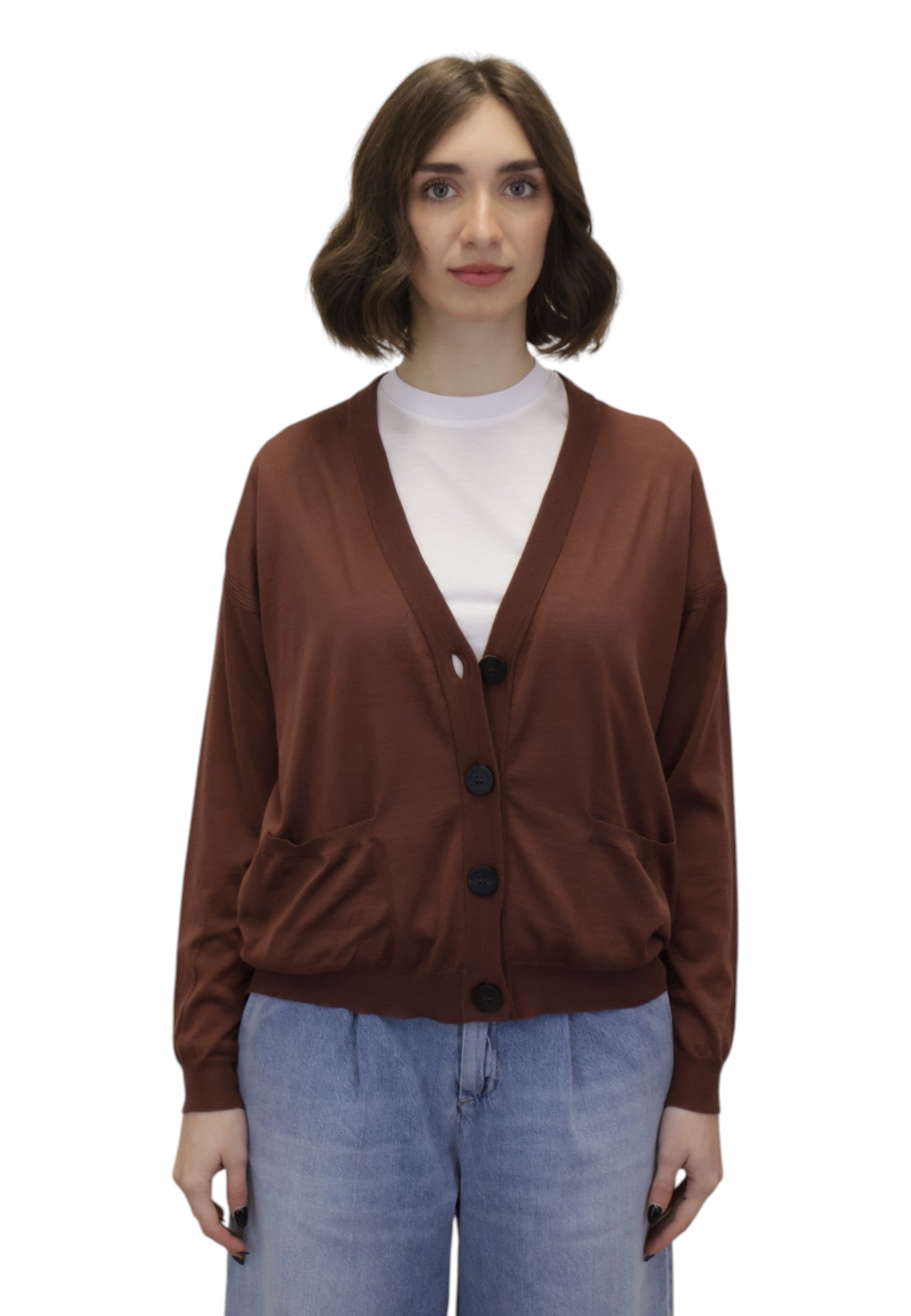 CARDIGAN Marrone Roberto Collina