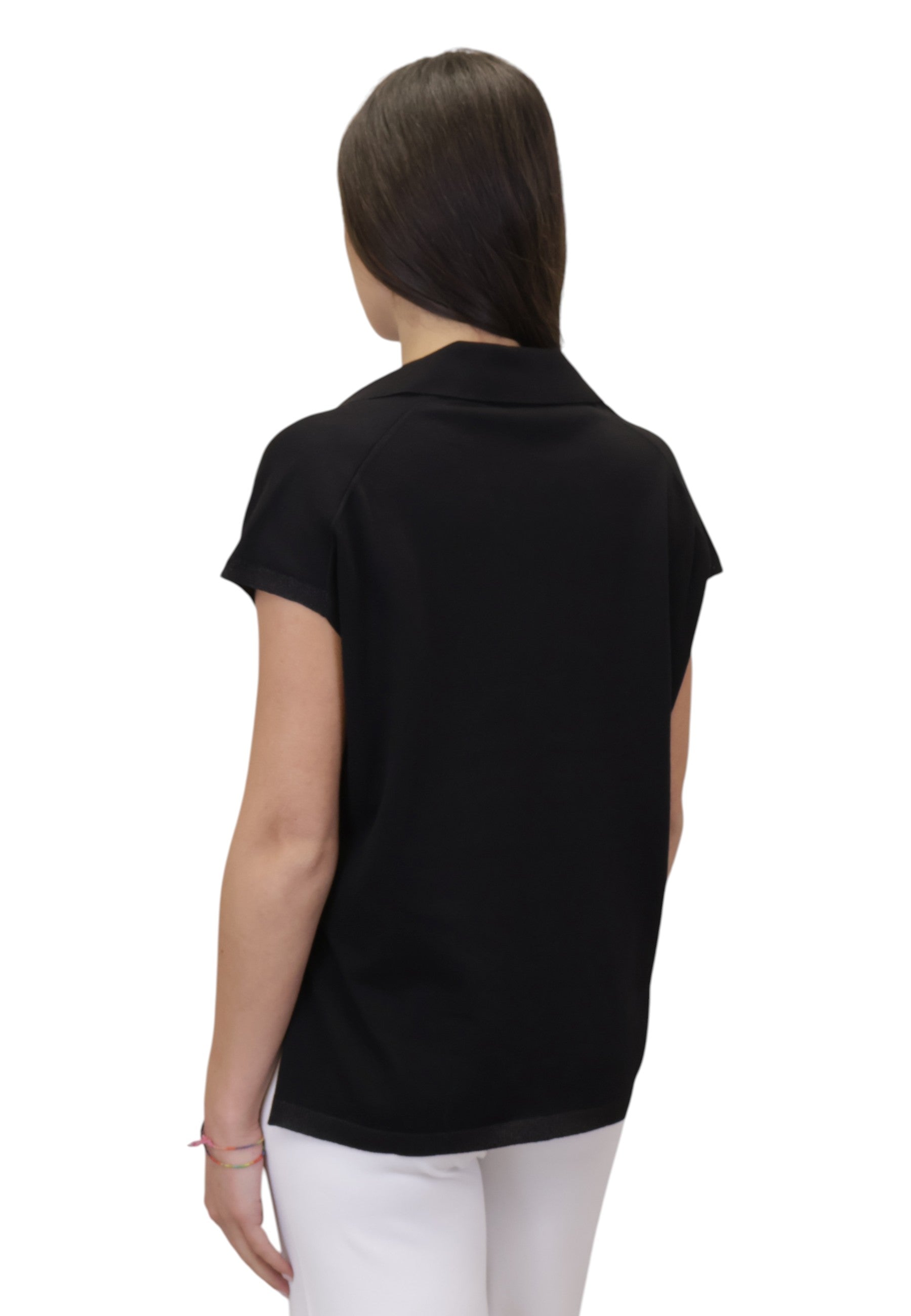 POLO A MANICA CORTA Nero Gran Sasso