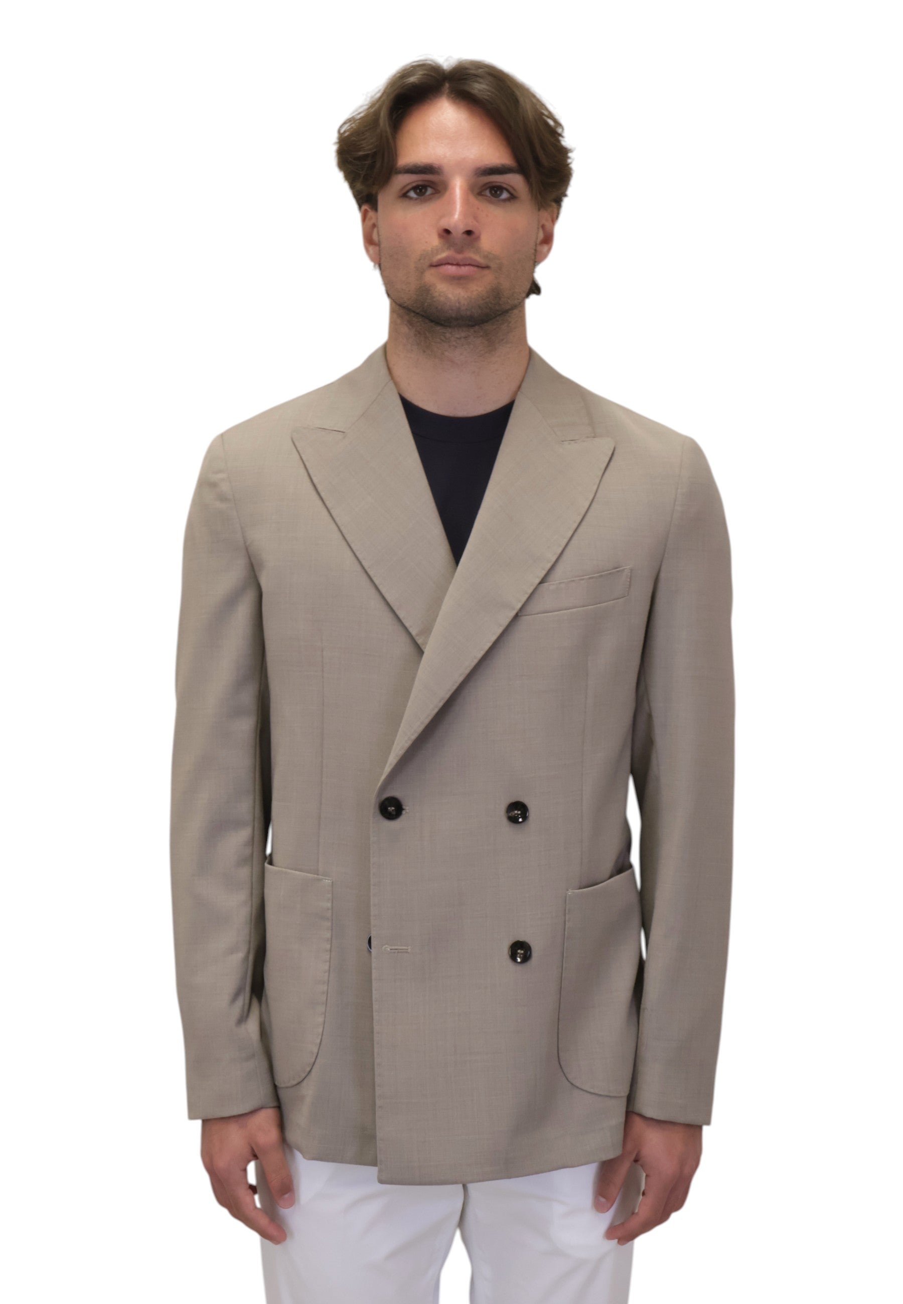 BLAZER DOPPIOPETTO Fango Michele Carbone