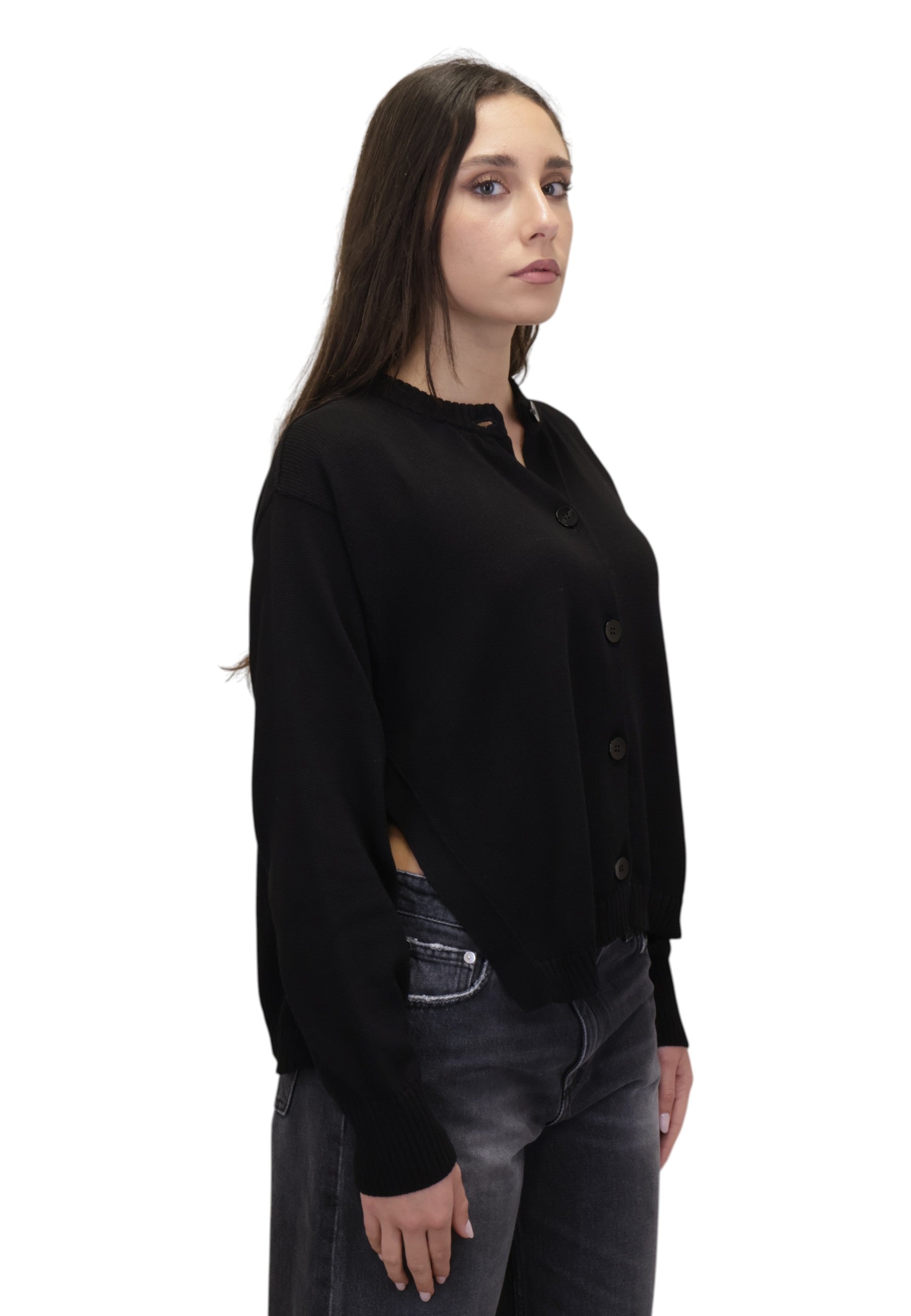 GIROCOLLO MANICA LUNGA Nero Solotre