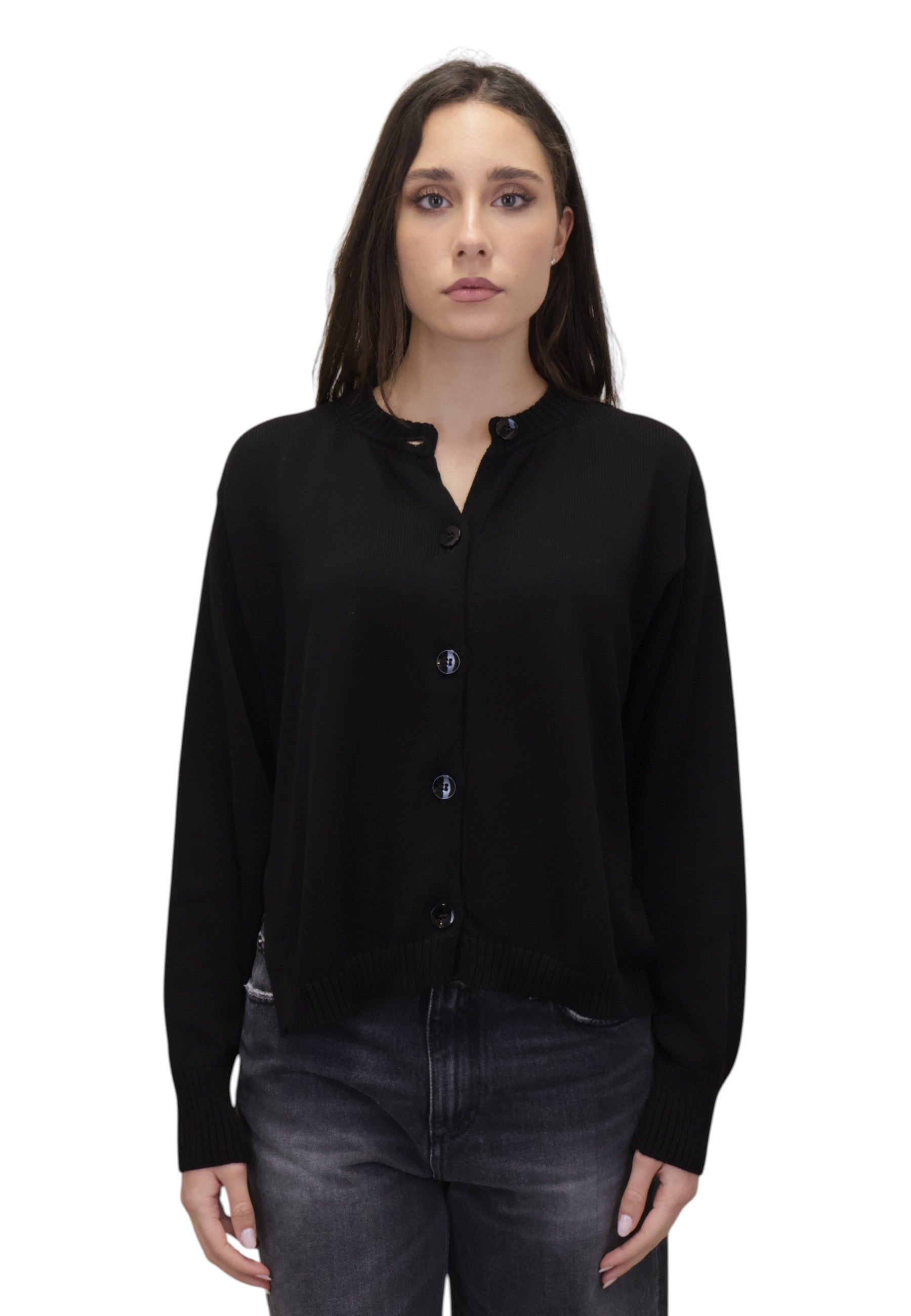 GIROCOLLO MANICA LUNGA Nero Solotre