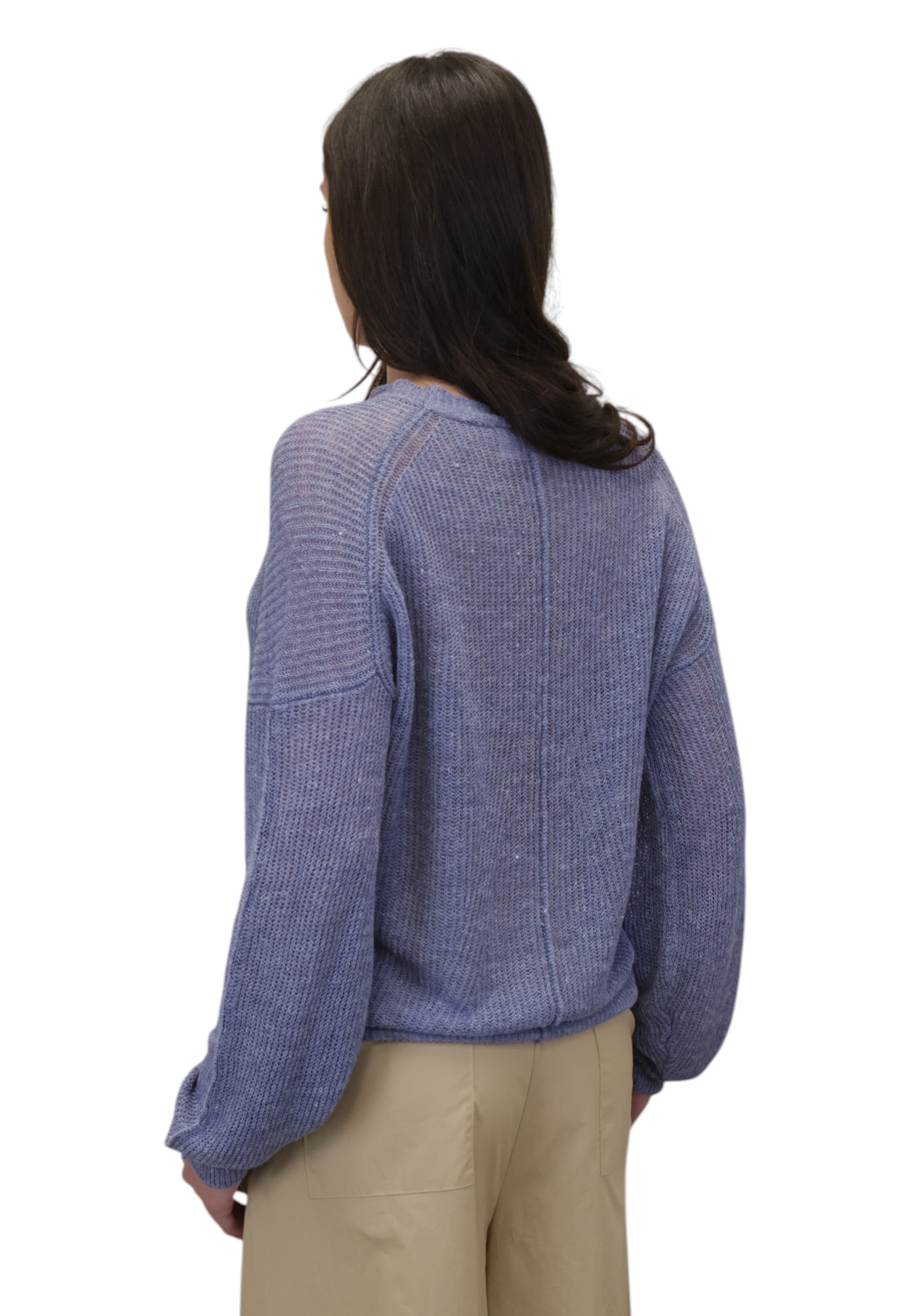 GIROCOLLO MANICA LUNGA Blu Solotre