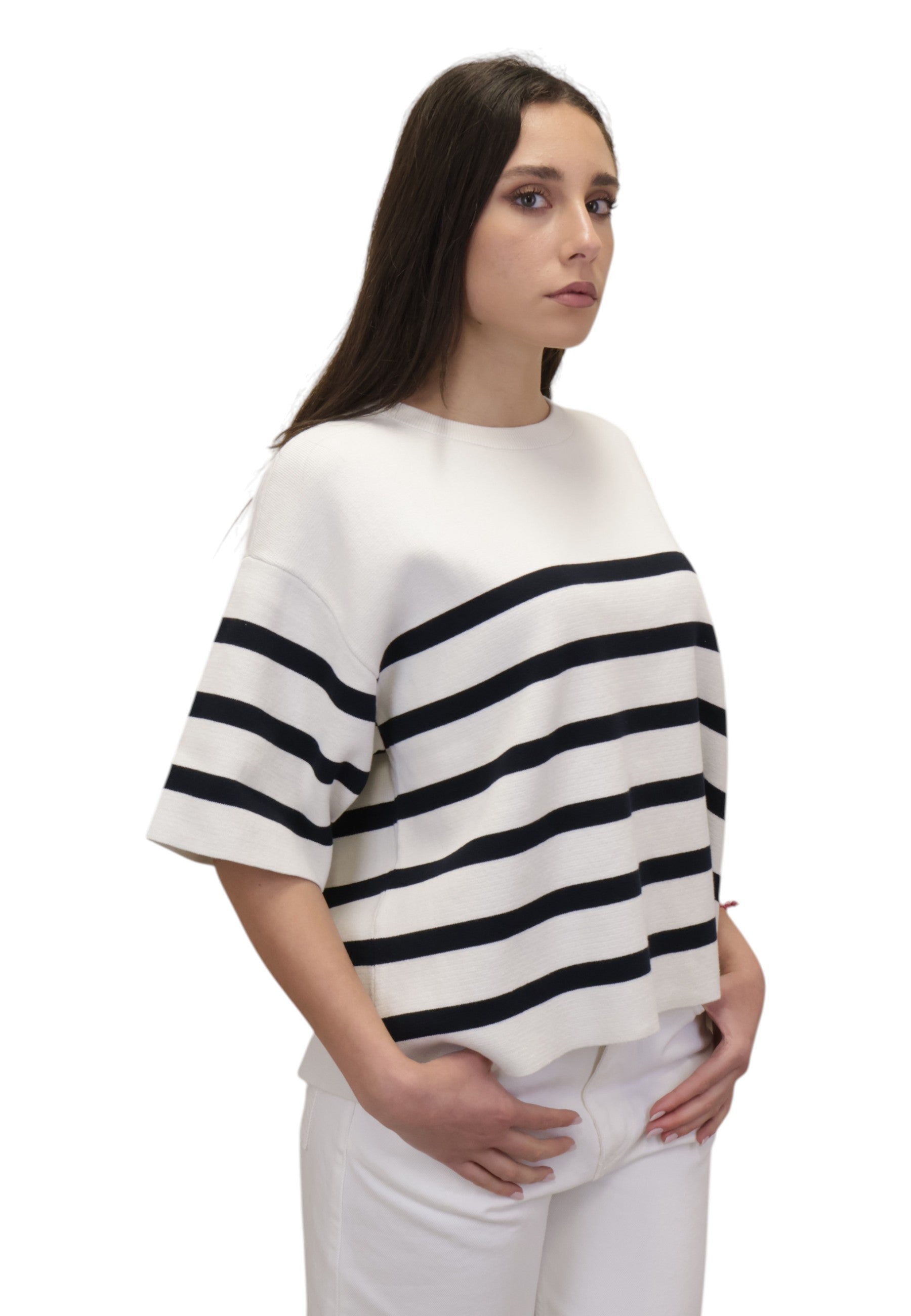 MAGLIE A GIROCOLLO Bianco Ecoalf