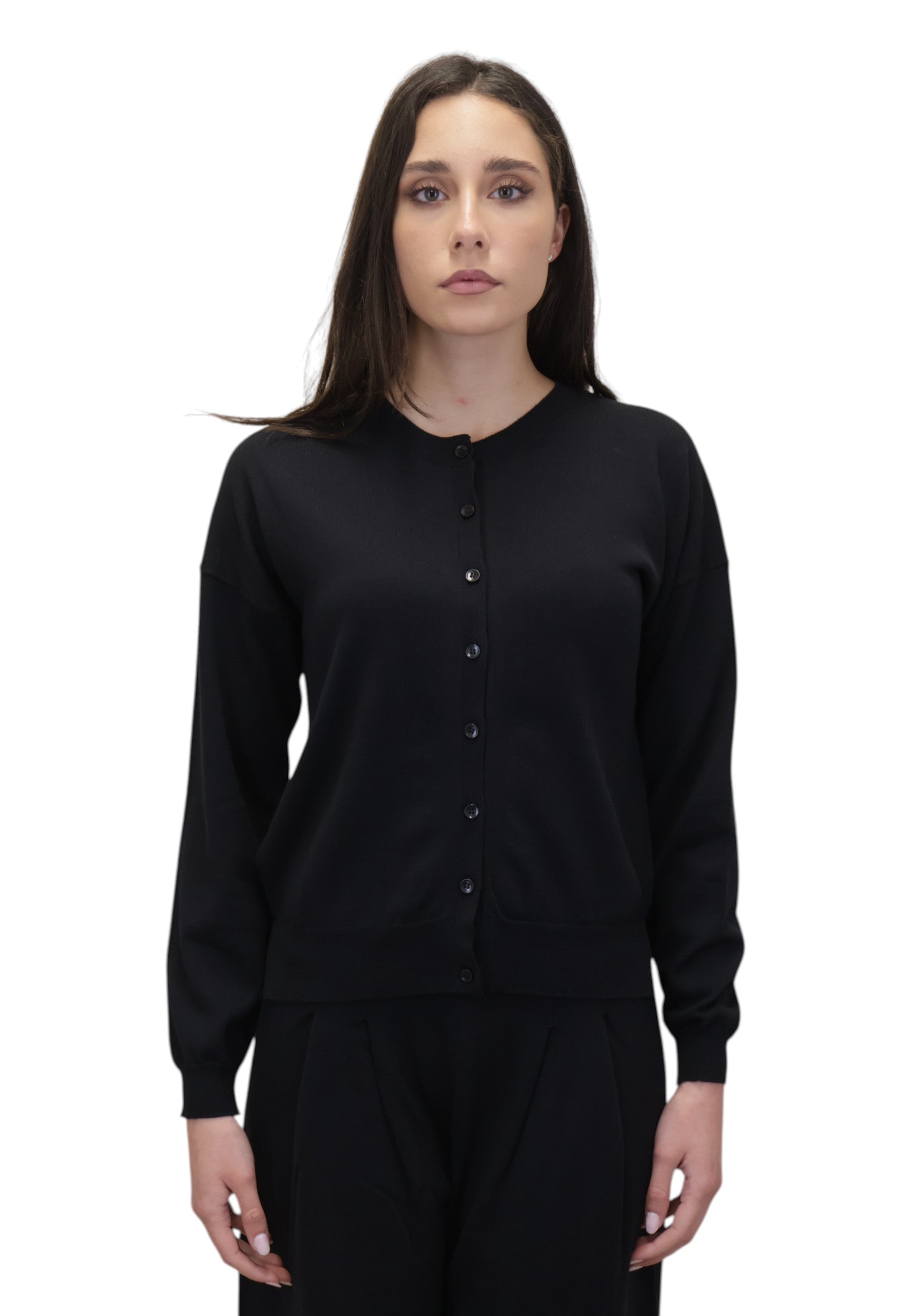 GIROCOLLO MANICA LUNGA Nero Hekla & Co