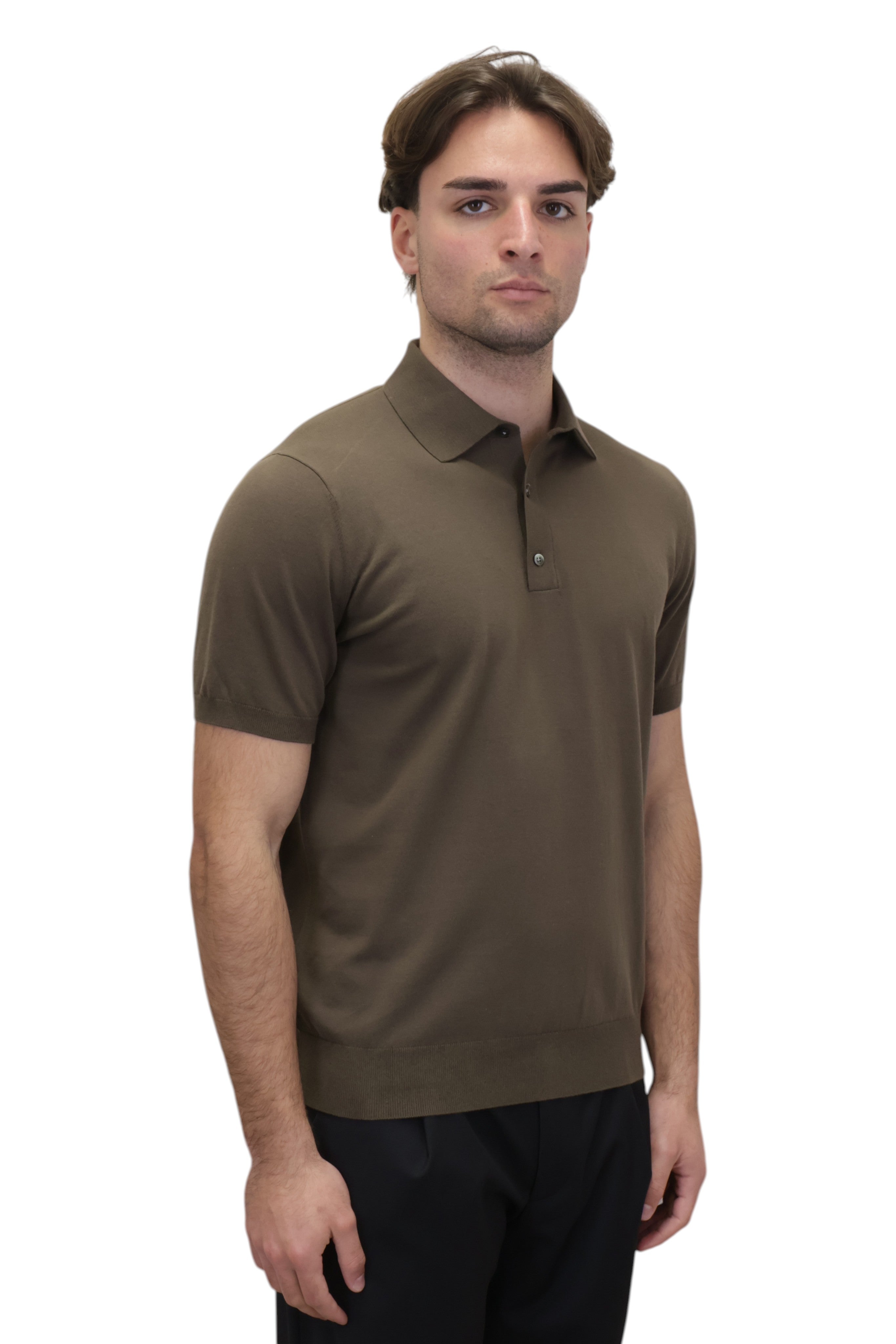 POLO A MANICA CORTA Marrone Jean Paul