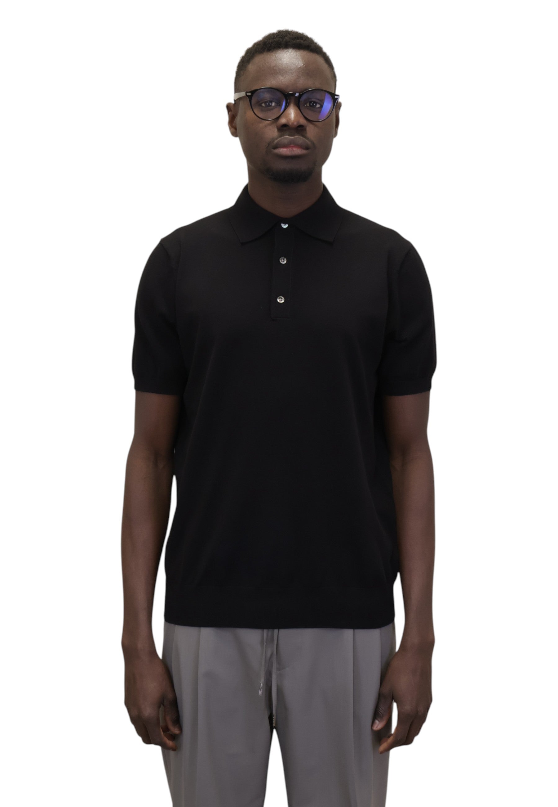 POLO A MANICA CORTA Nero Jean Paul