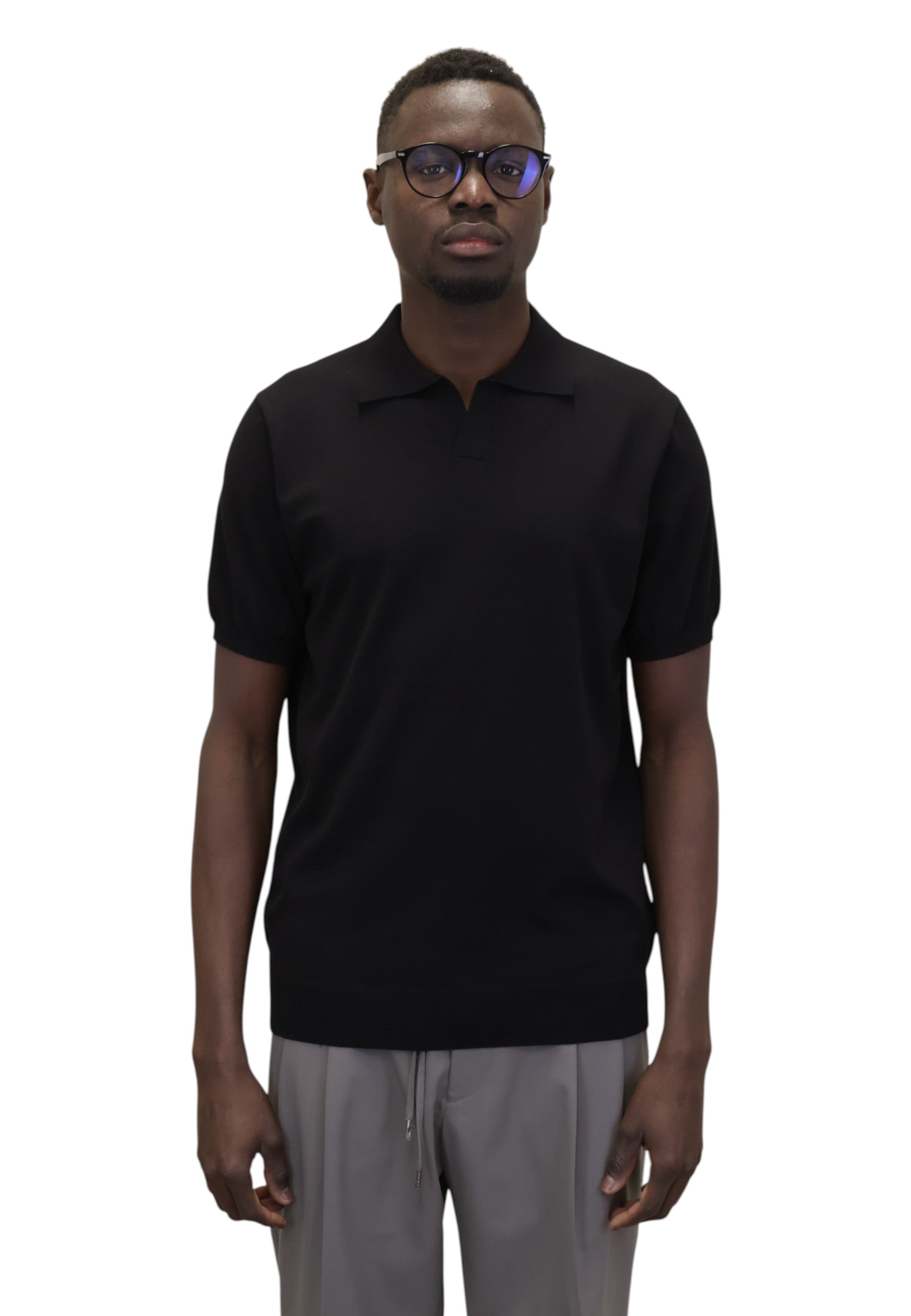 POLO A MANICA CORTA Nero Jean Paul