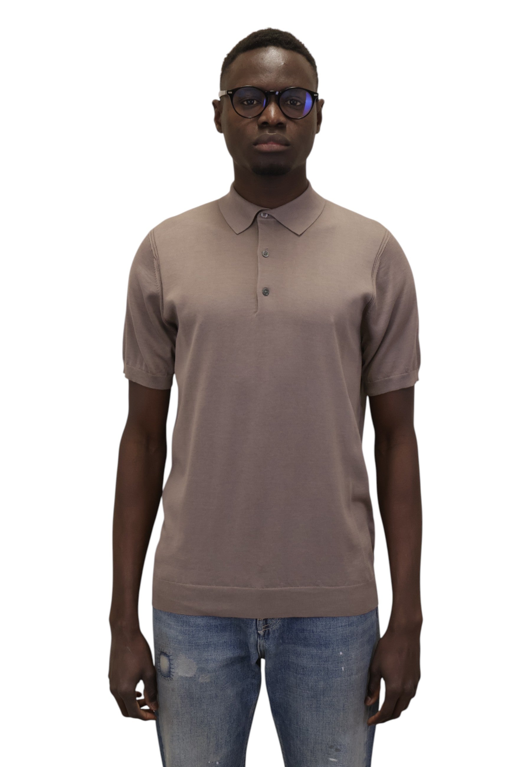 POLO A MANICA CORTA Beige Jean Paul
