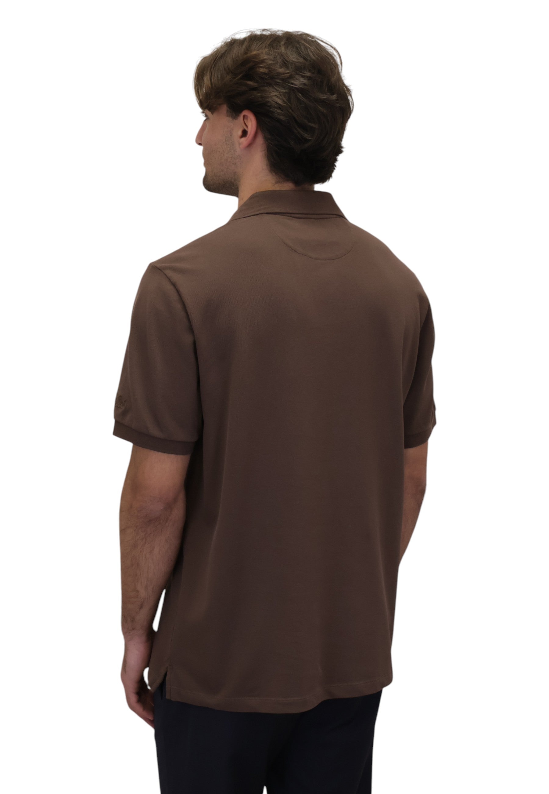 POLO A MANICA CORTA Marrone Mc2 Saint Barth