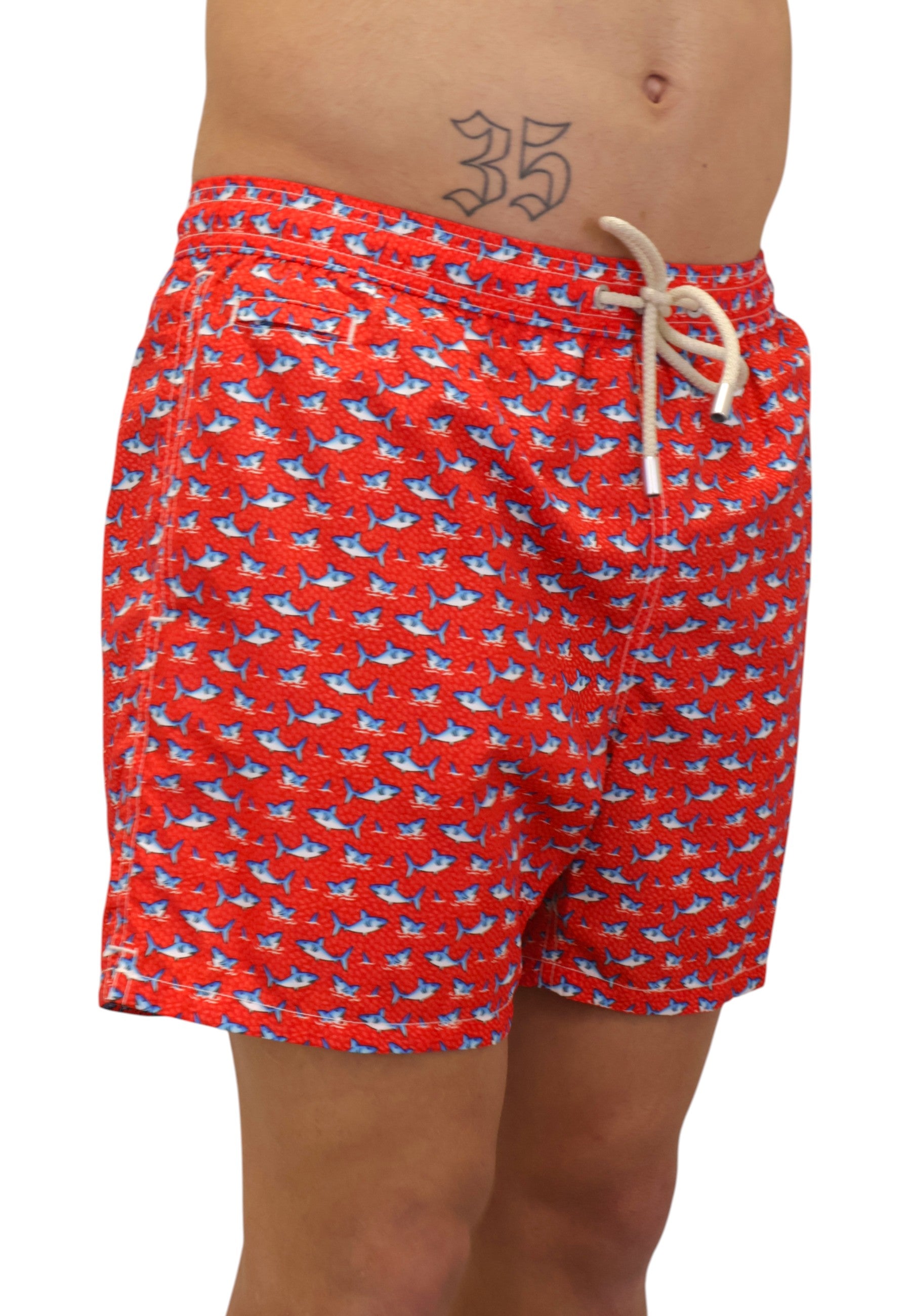 BOXER MARE Rosso Mc2 Saint Barth