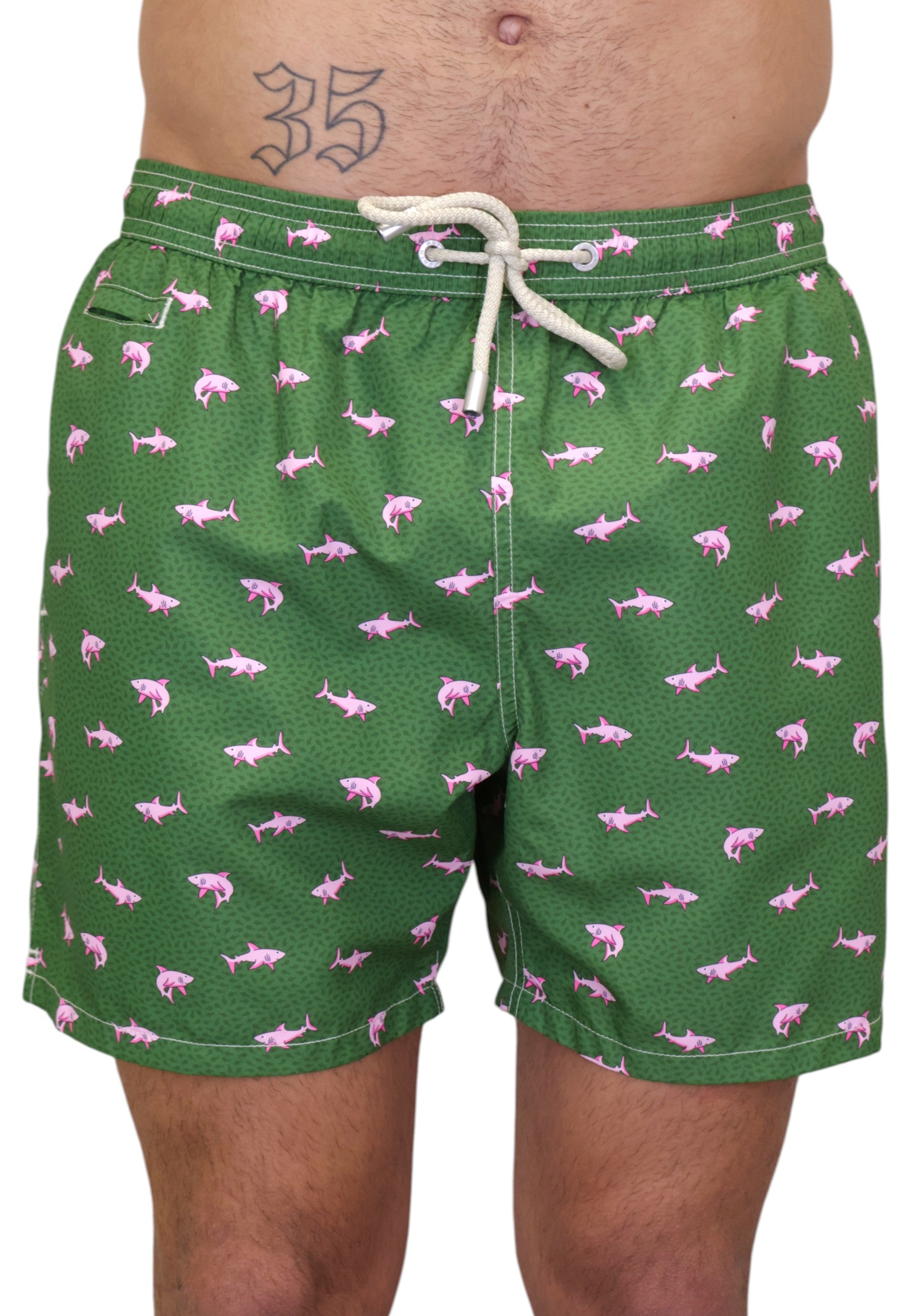 BOXER MARE Verde Mc2 Saint Barth