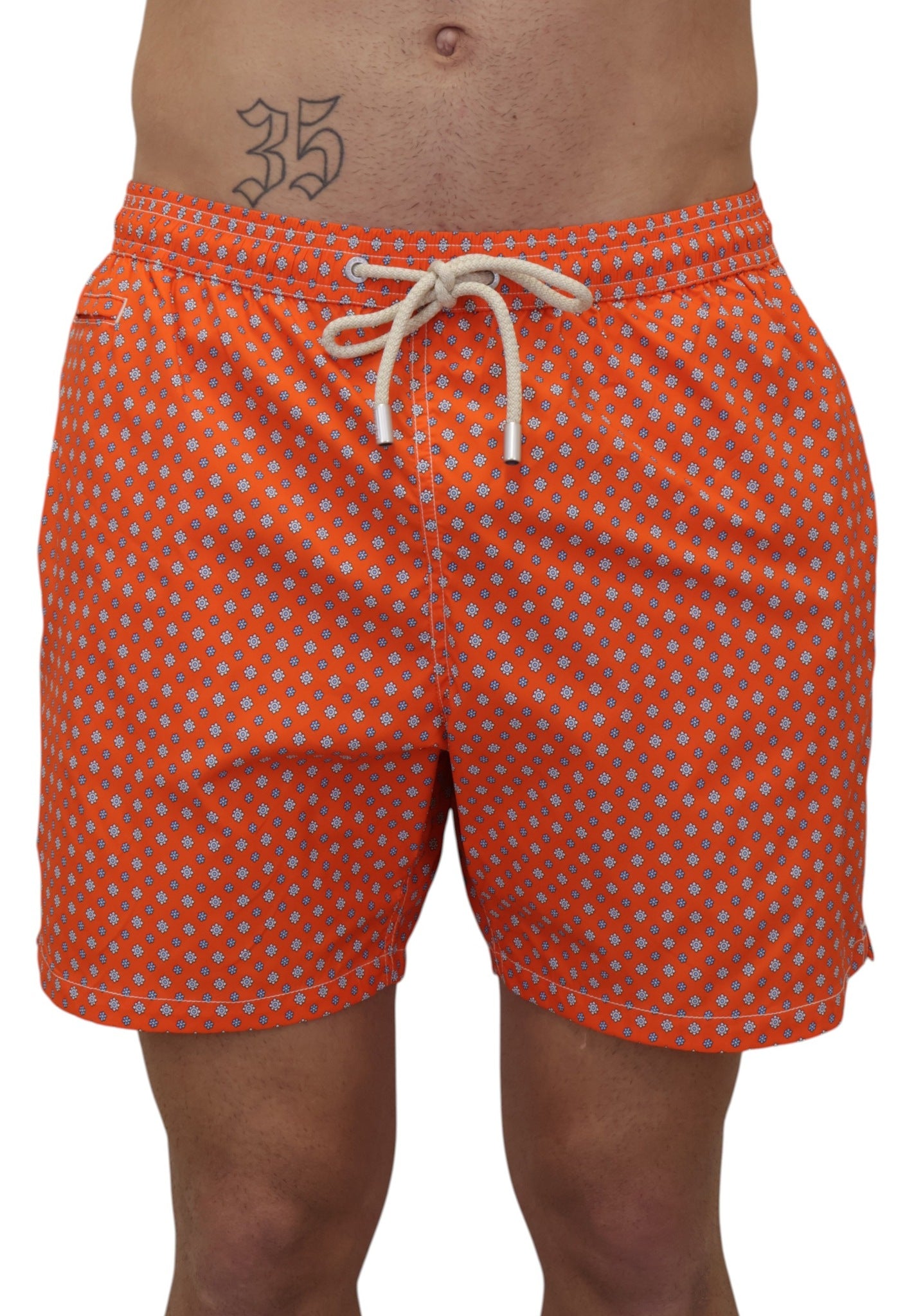 BOXER MARE Arancione Mc2 Saint Barth
