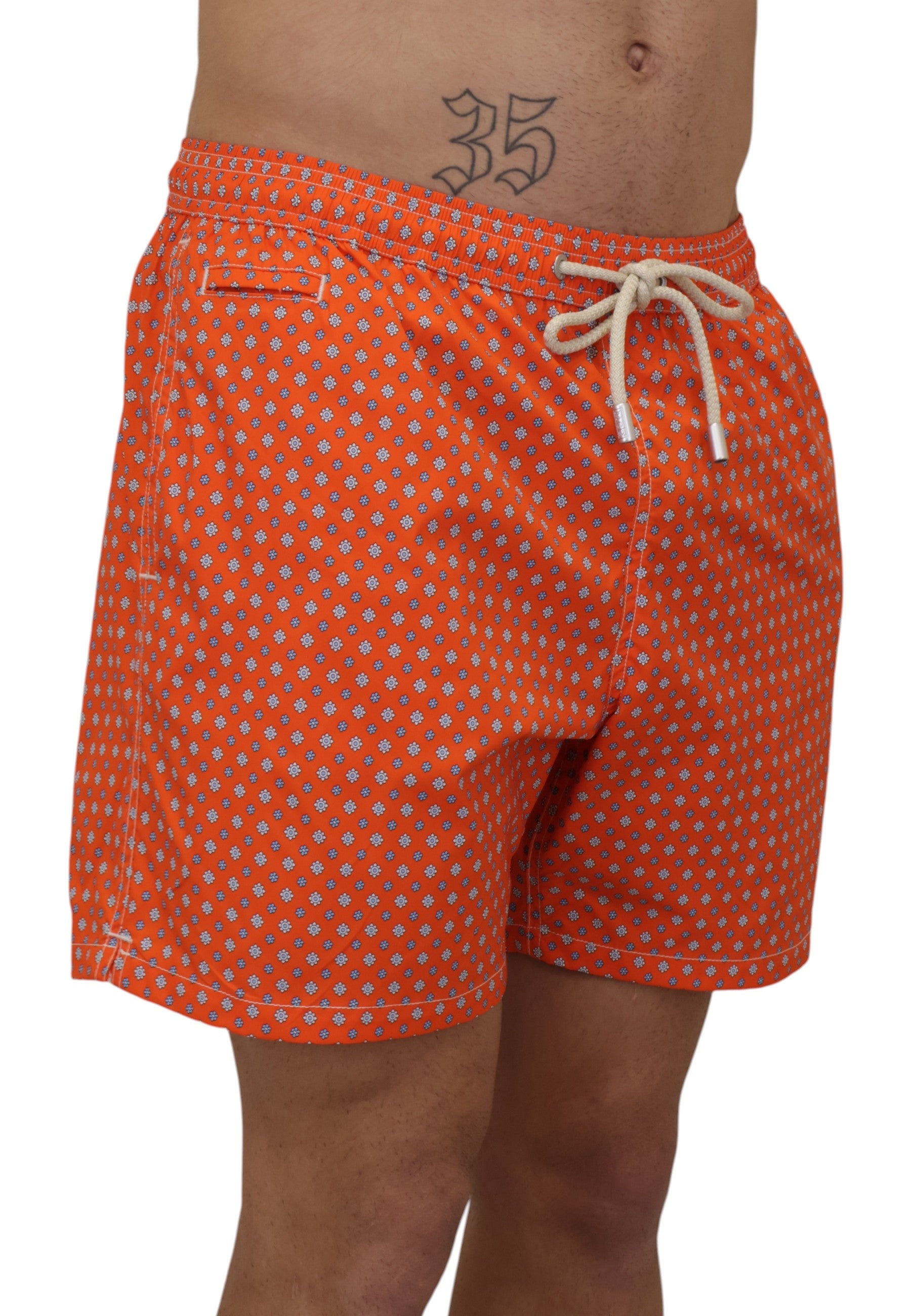 BOXER MARE Arancione Mc2 Saint Barth