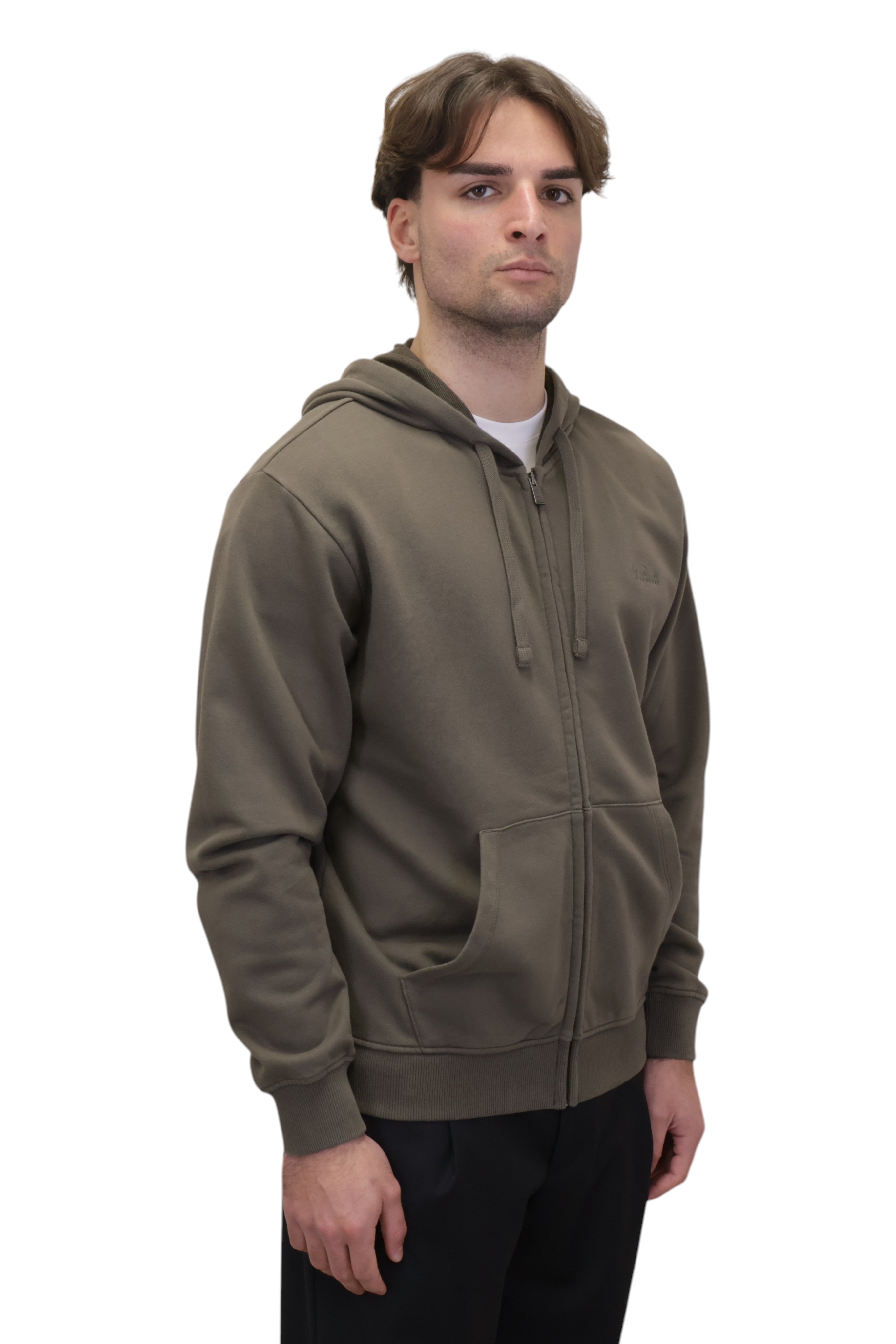 FELPE CON ZIP Verde Mc2 Saint Barth