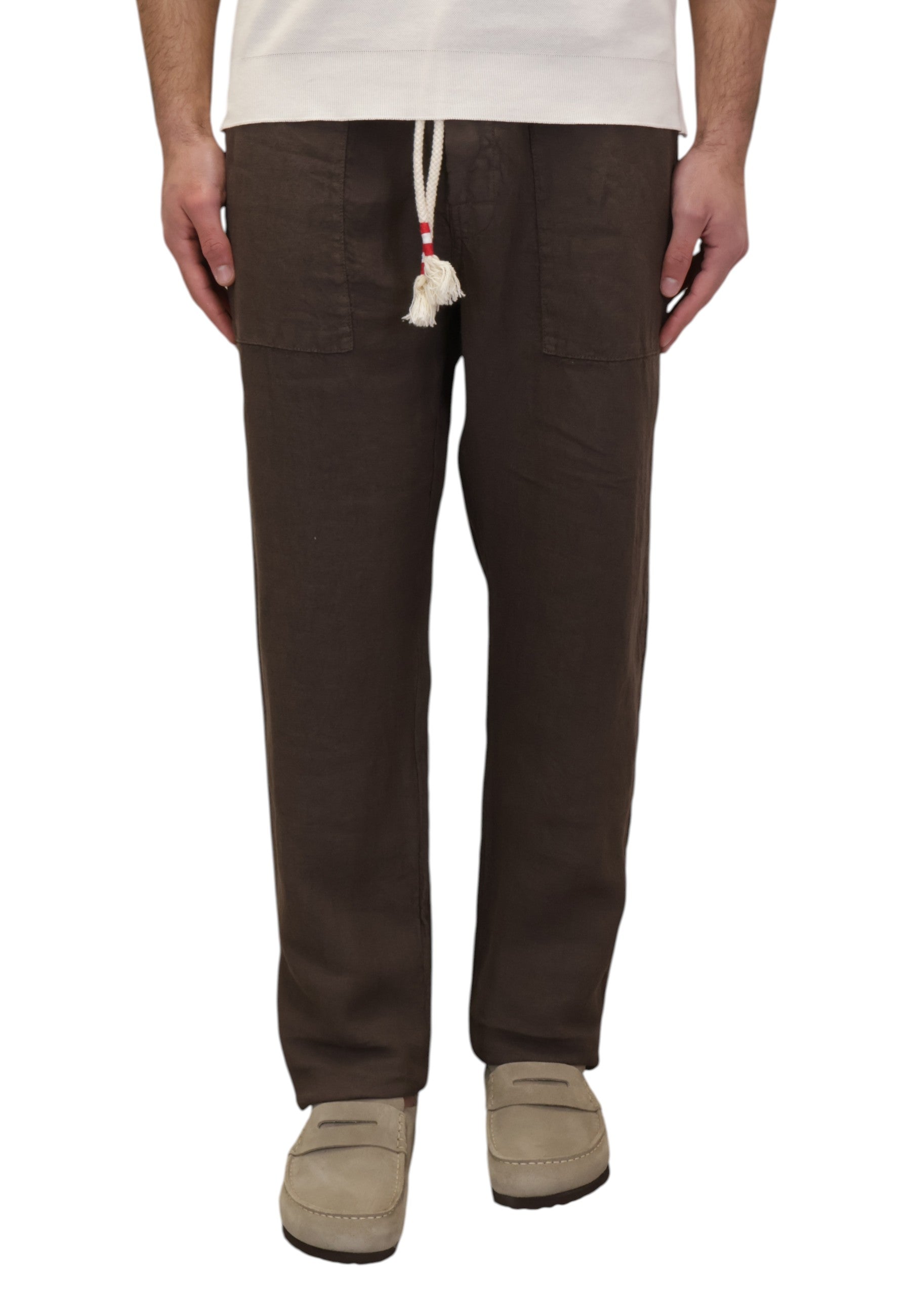 PANTALONI CON COULISSE Marrone Mc2 Saint Barth