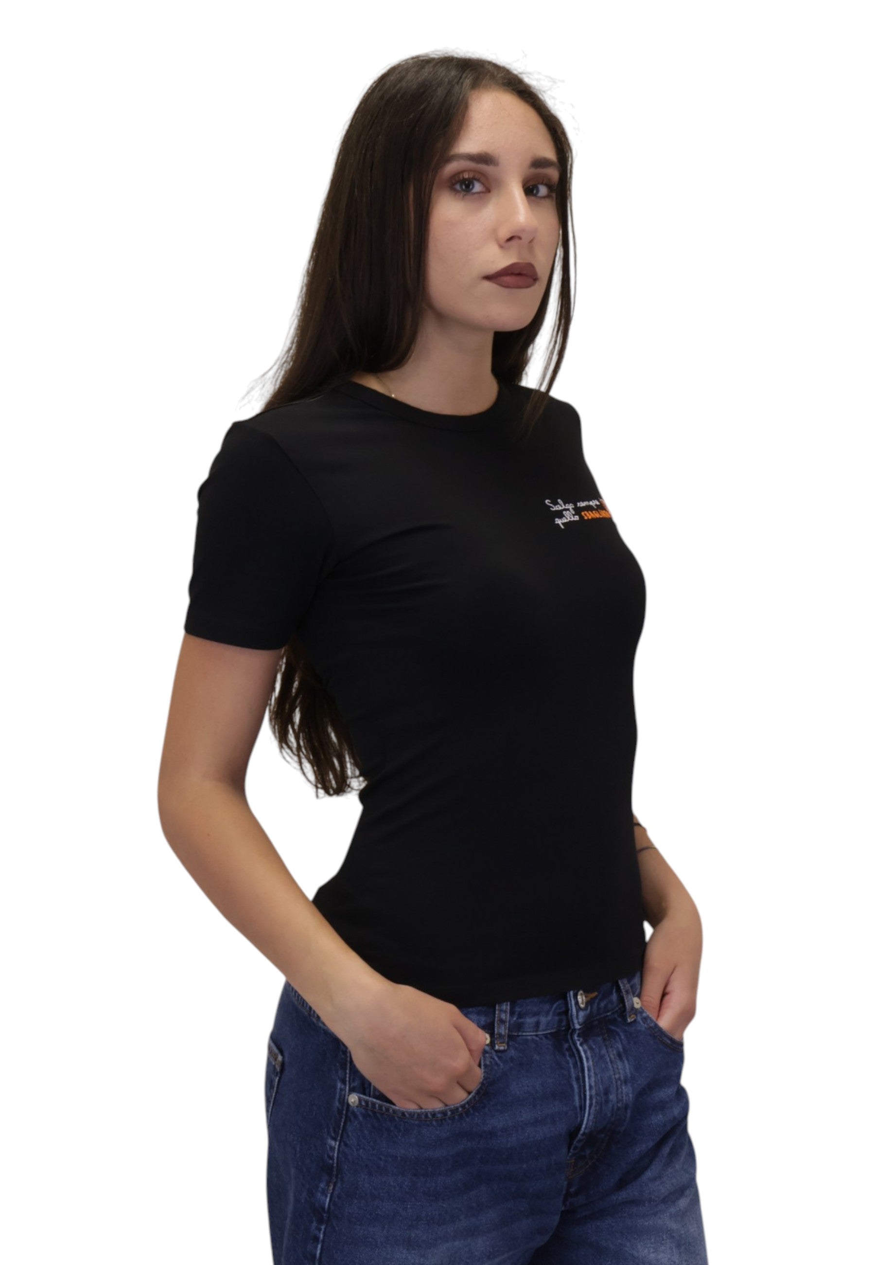 T-SHIRT Nero Mc2 Saint Barth