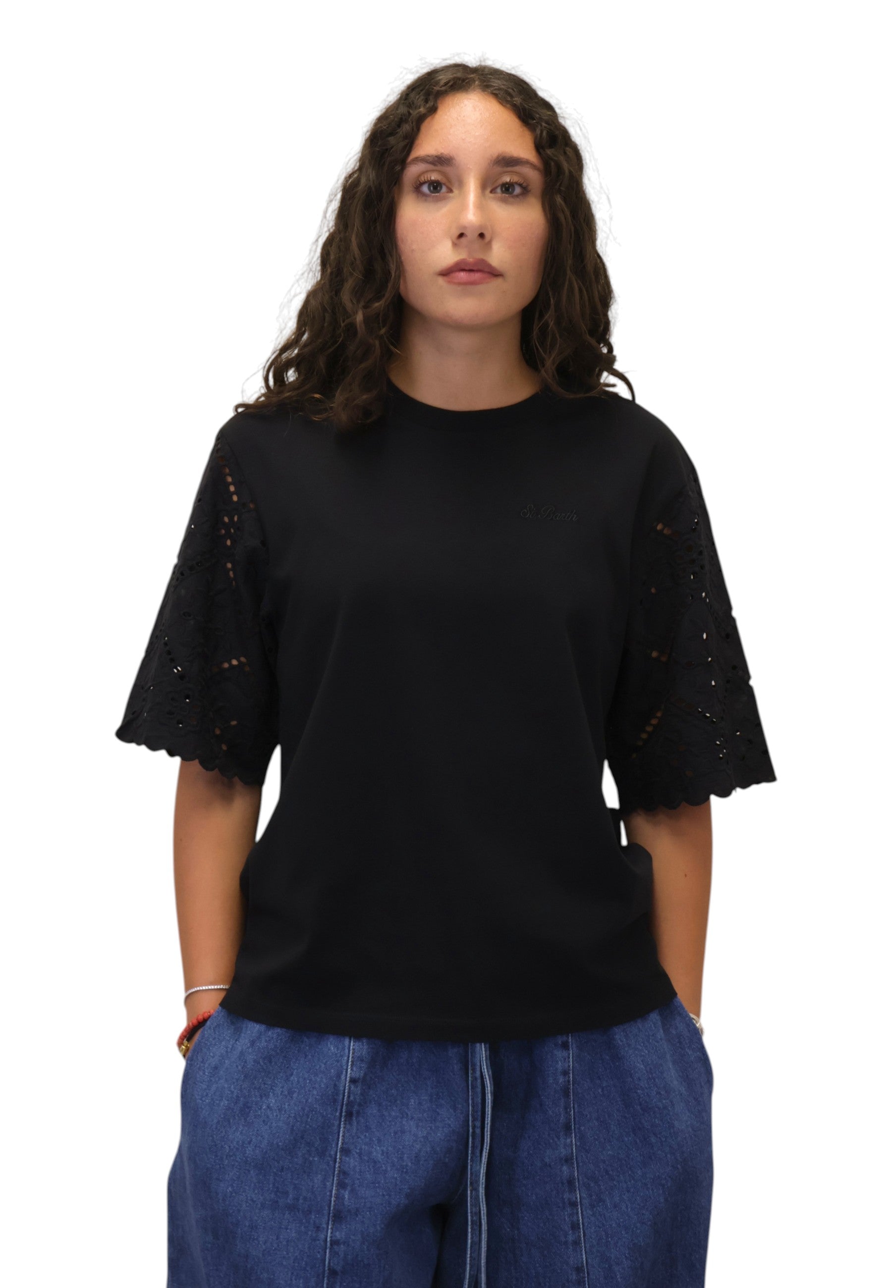 T-SHIRT Nero Mc2 Saint Barth
